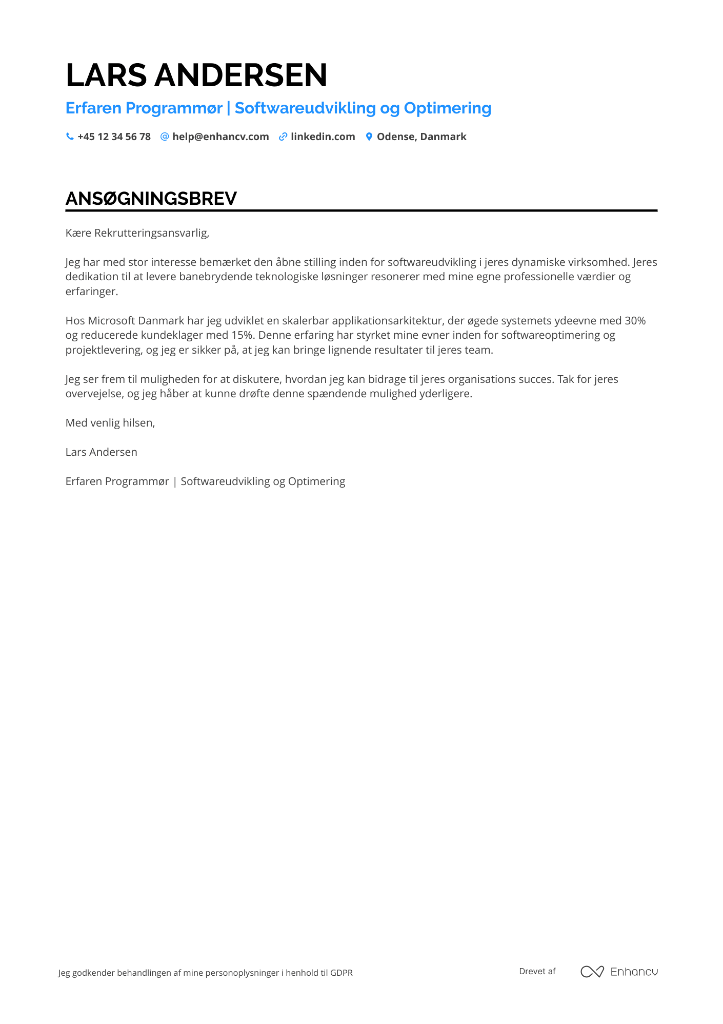 Programmor Følgebrev