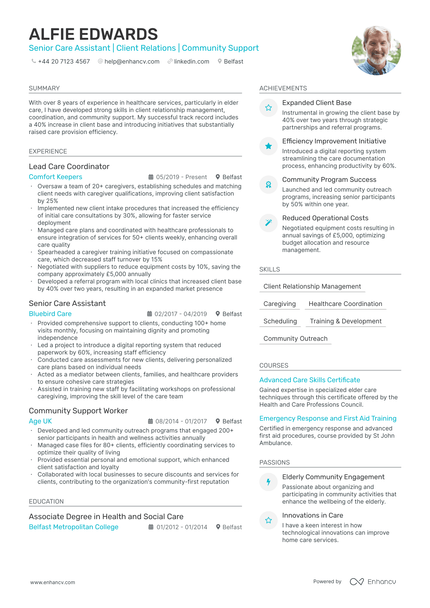 Care Assistant CV Examples & Guide for 2025