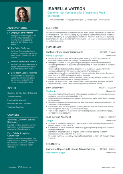 Cashier CV Examples & Guide for 2025