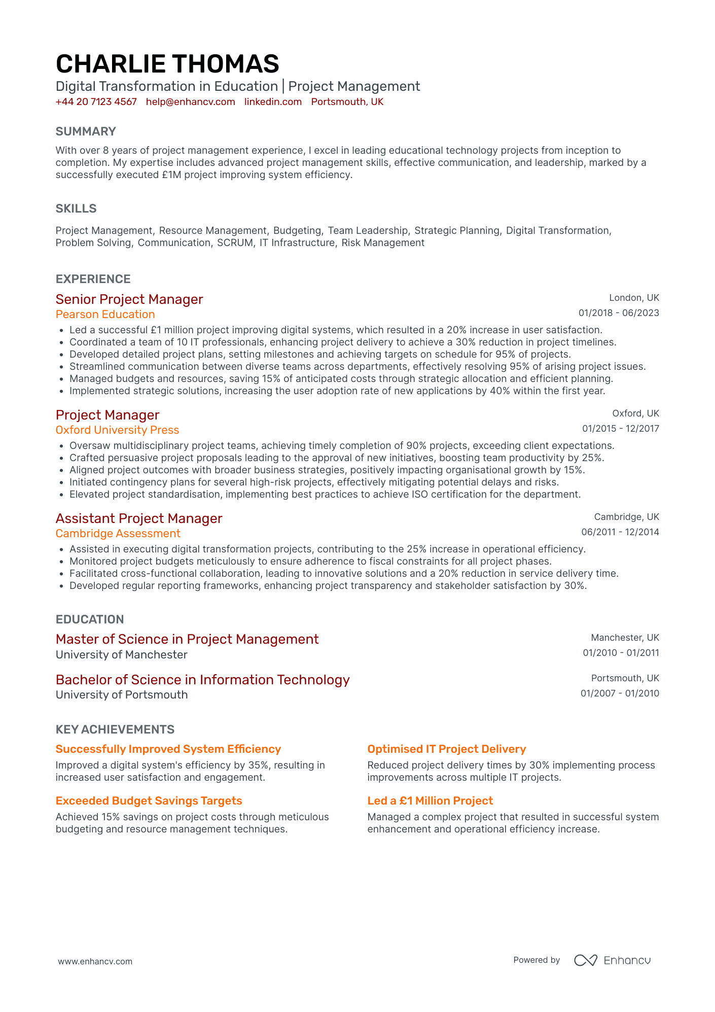 Digital Project Manager CV Examples & Guide for 2026
