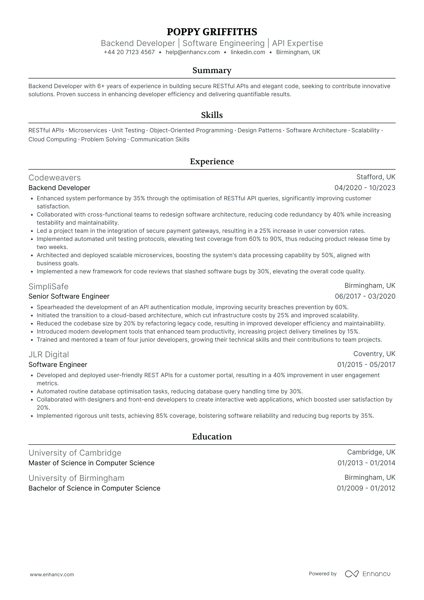 Web Developer CV Examples & Guide for 2026