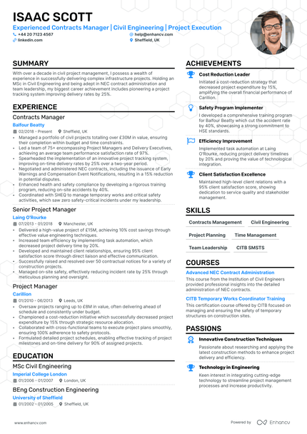 Contracts Manager CV Examples & Guide for 2024