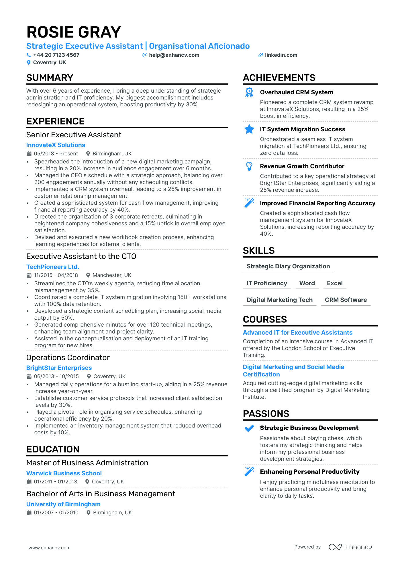 Business Owner CV Examples & Guide for 2024
