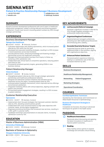 Optometry CV Examples & Guide for 2026