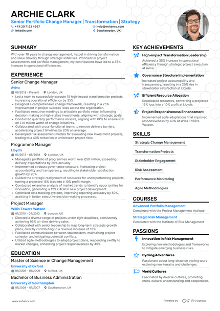 Portfolio Manager CV Examples & Guide for 2026