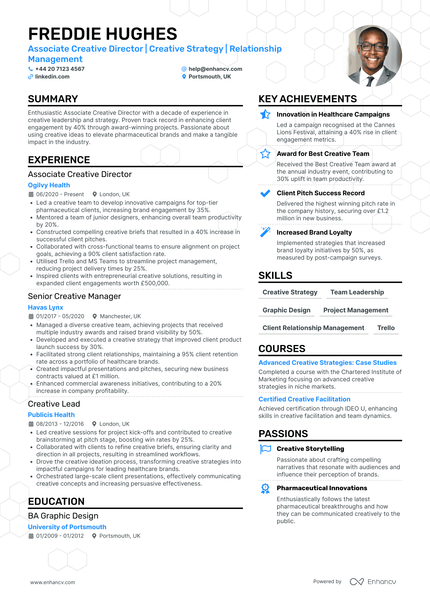 Creative Director CV Examples & Guide for 2026