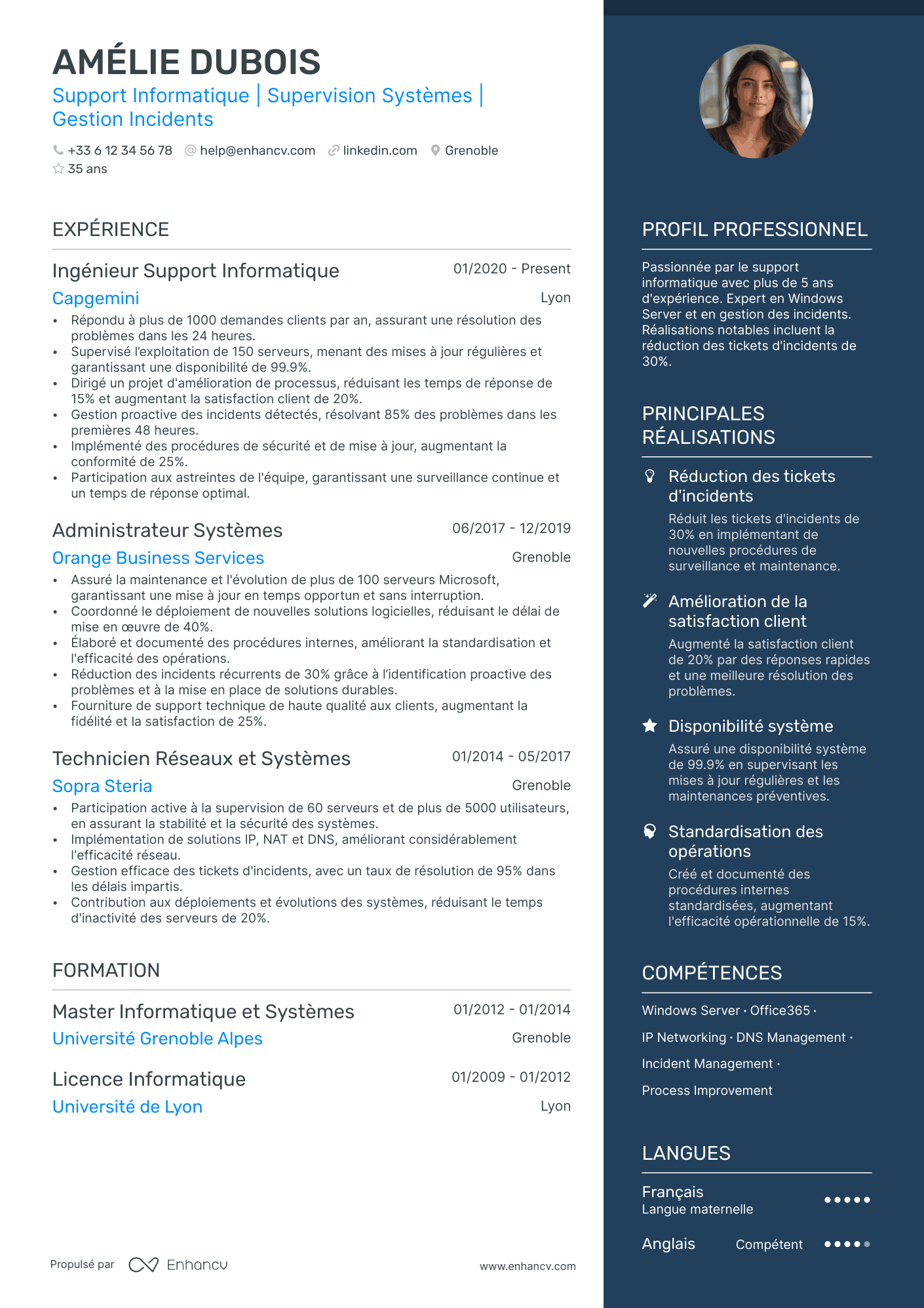 Informatique resume example