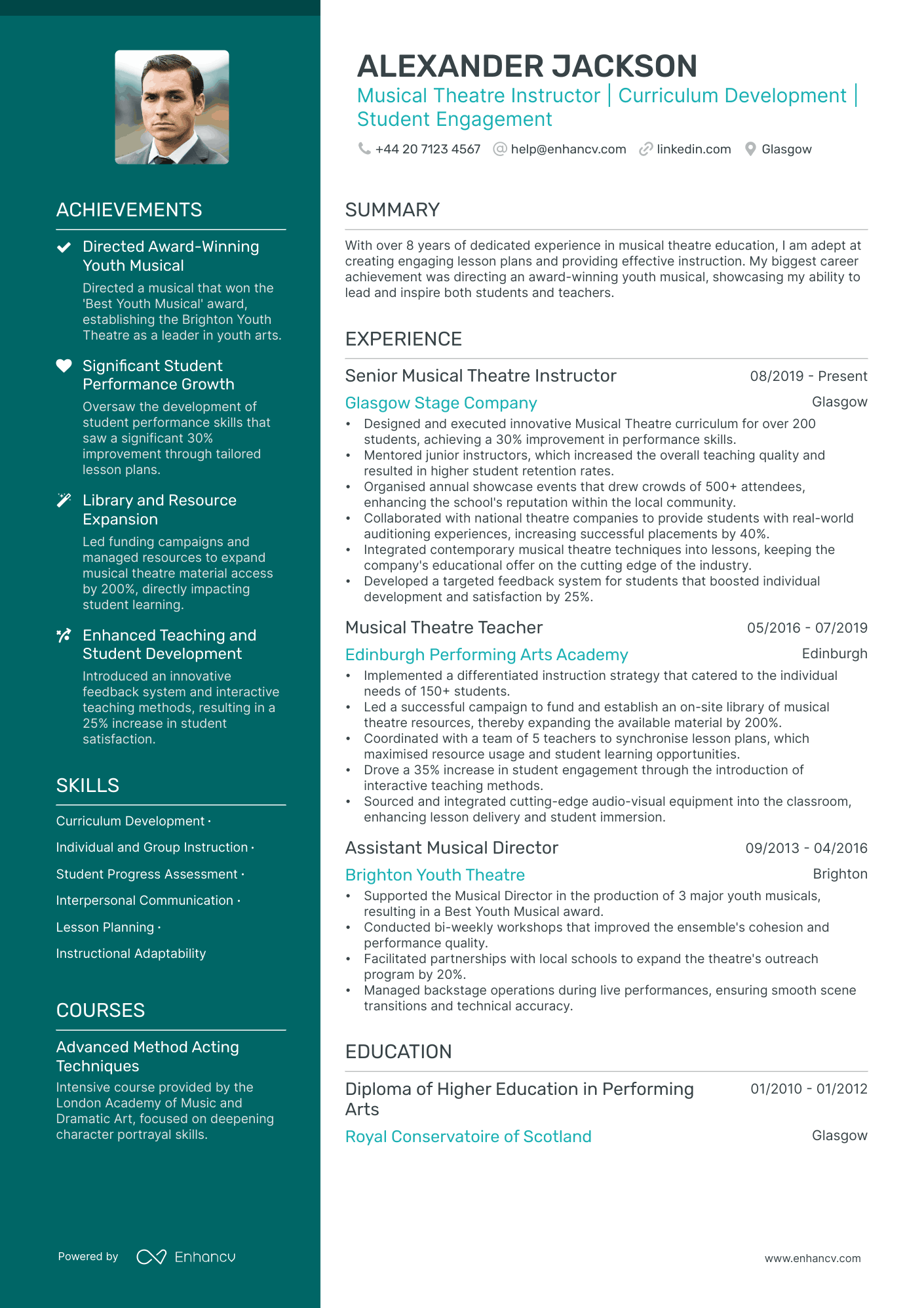 Musical Theatre CV Examples & Guide for 2025