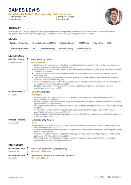 Data Analyst CV Examples & Guide for 2026