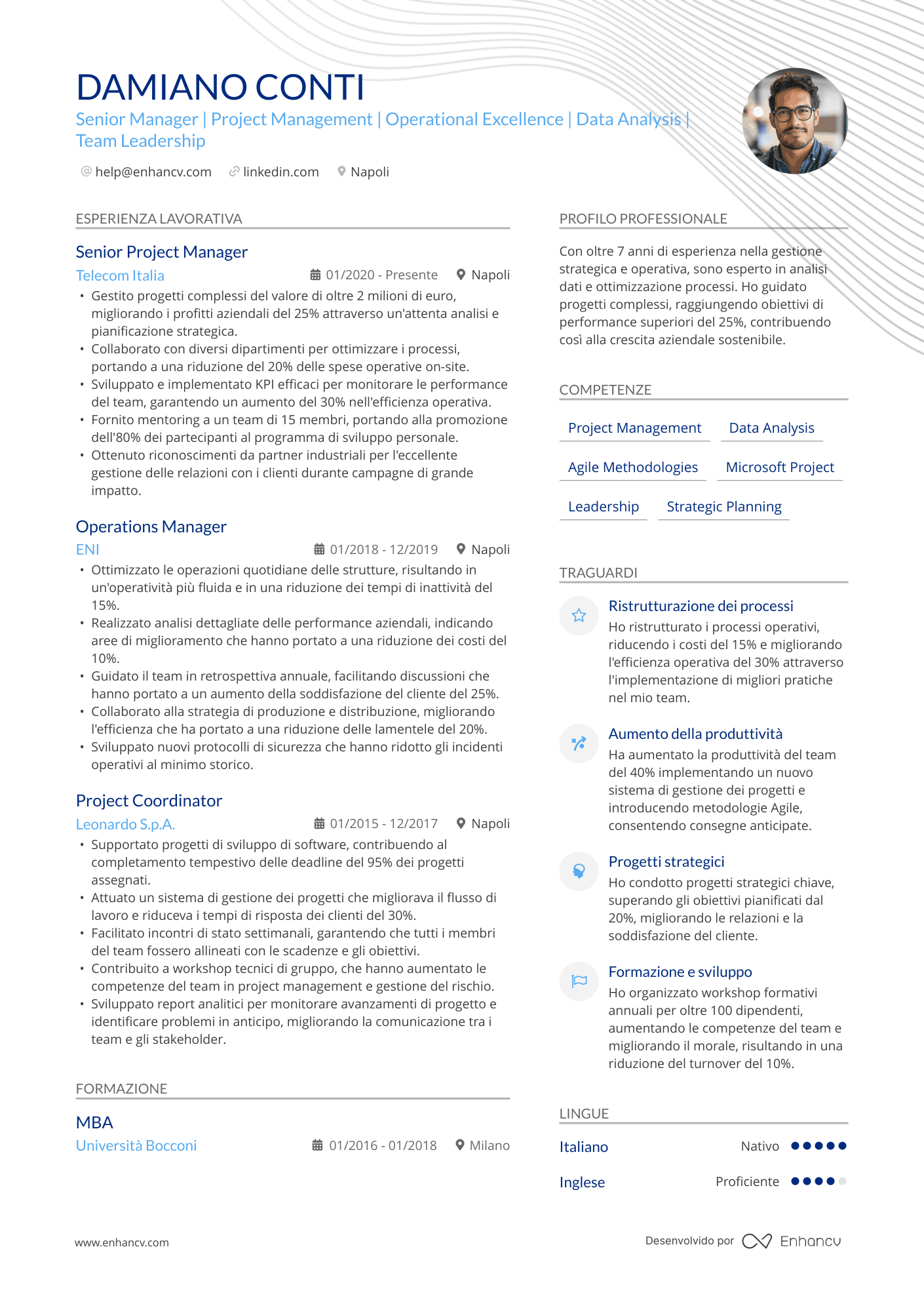 Manager Senior Resume Example