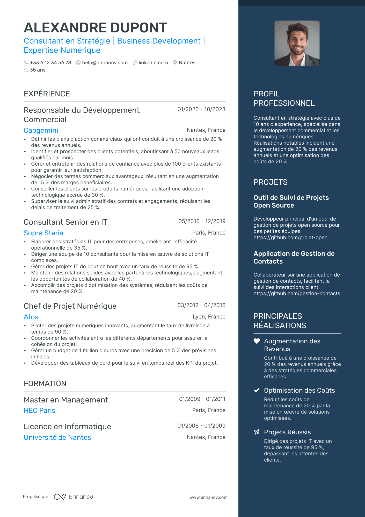 Développeur Informatique Resume Example