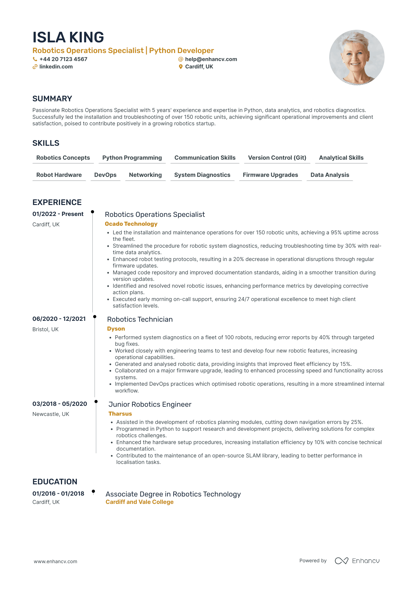 Devops Specialist Resume Example