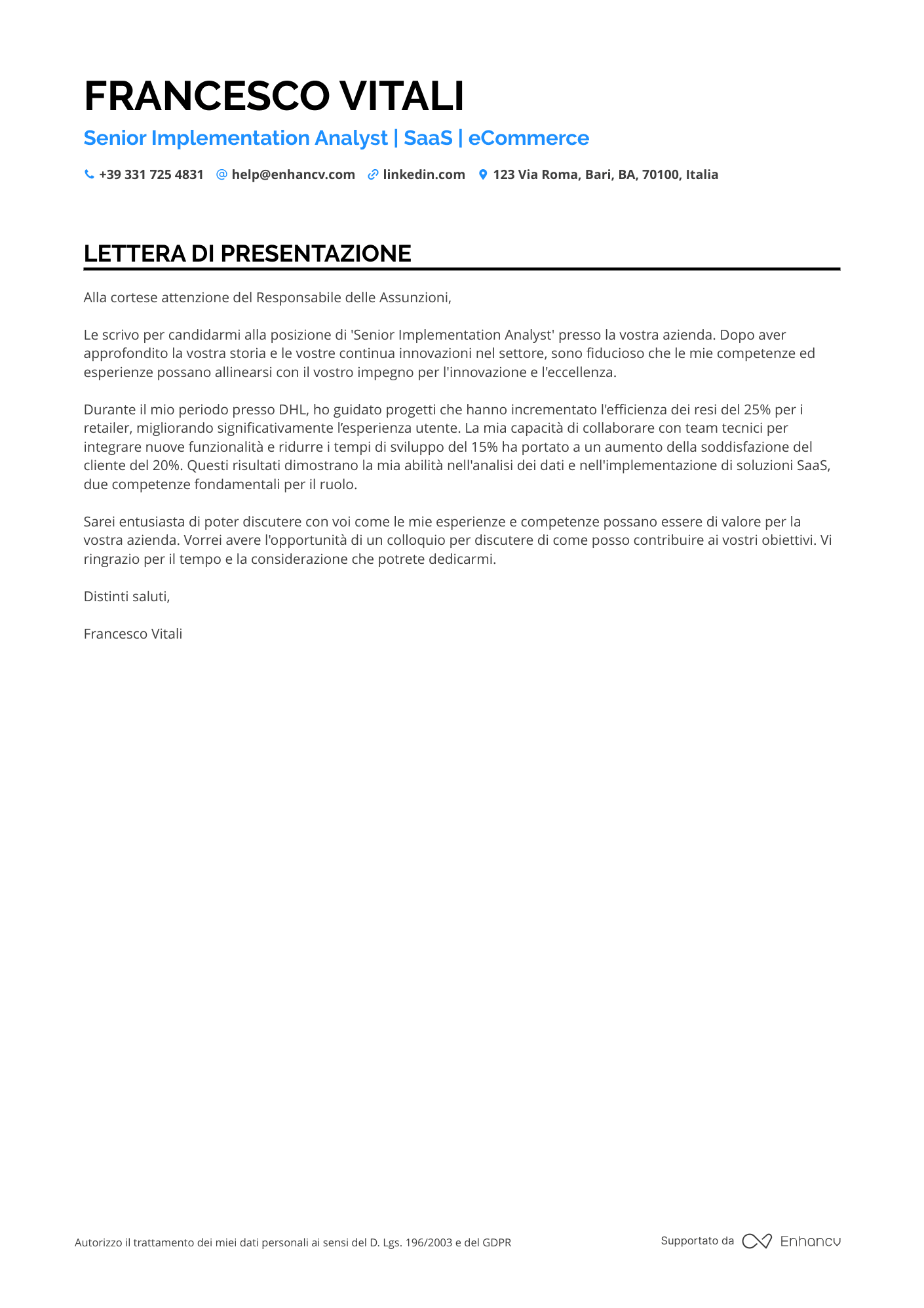 Zara Senior Resume Example