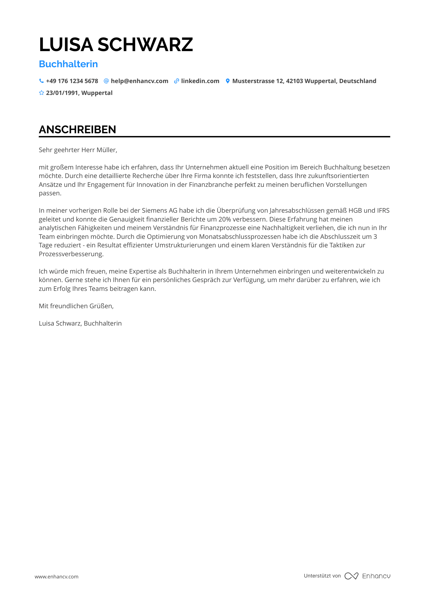Buchhalter für Bilanzierung Resume Example