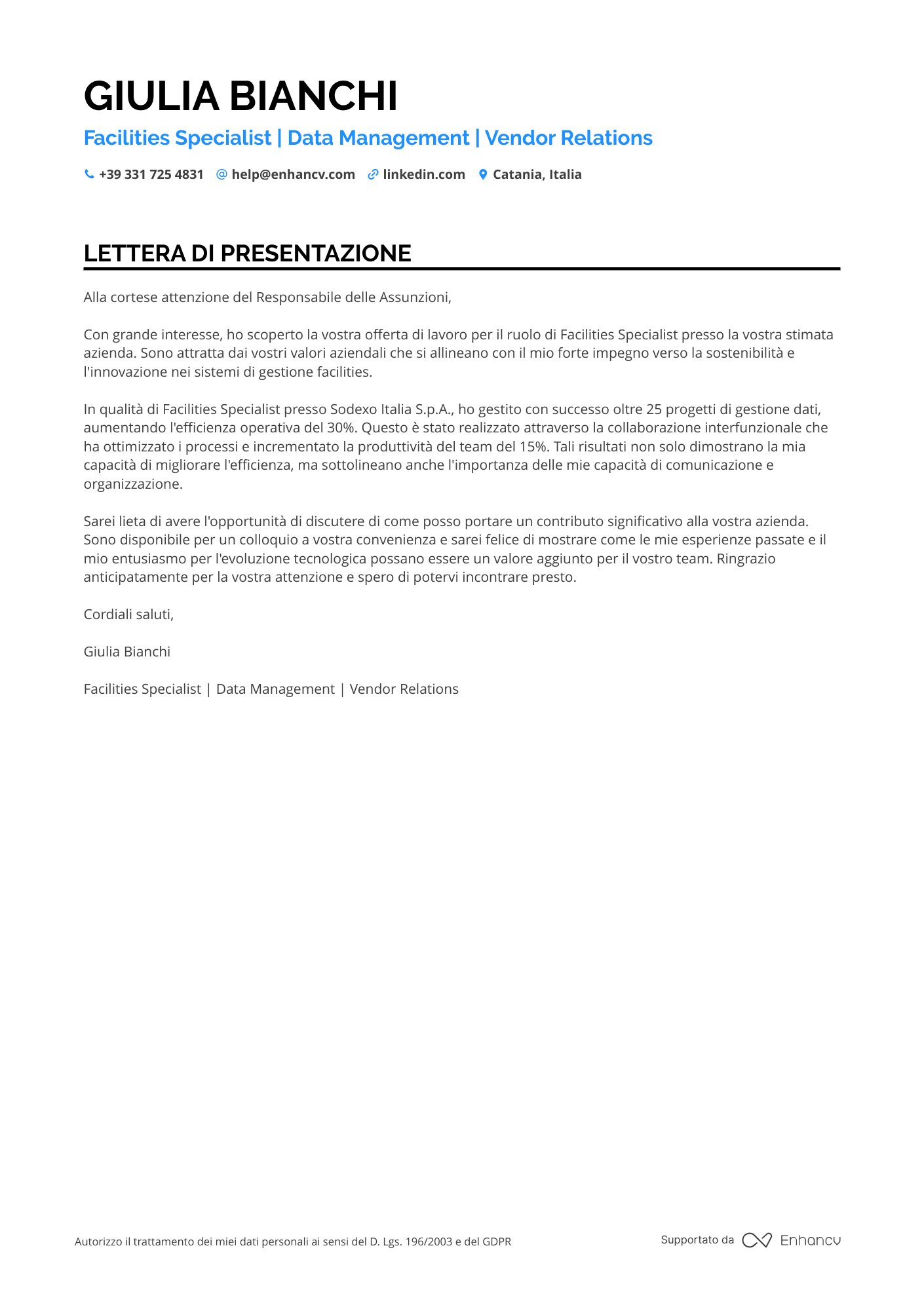 Lidl Senza Esperienza Resume Example