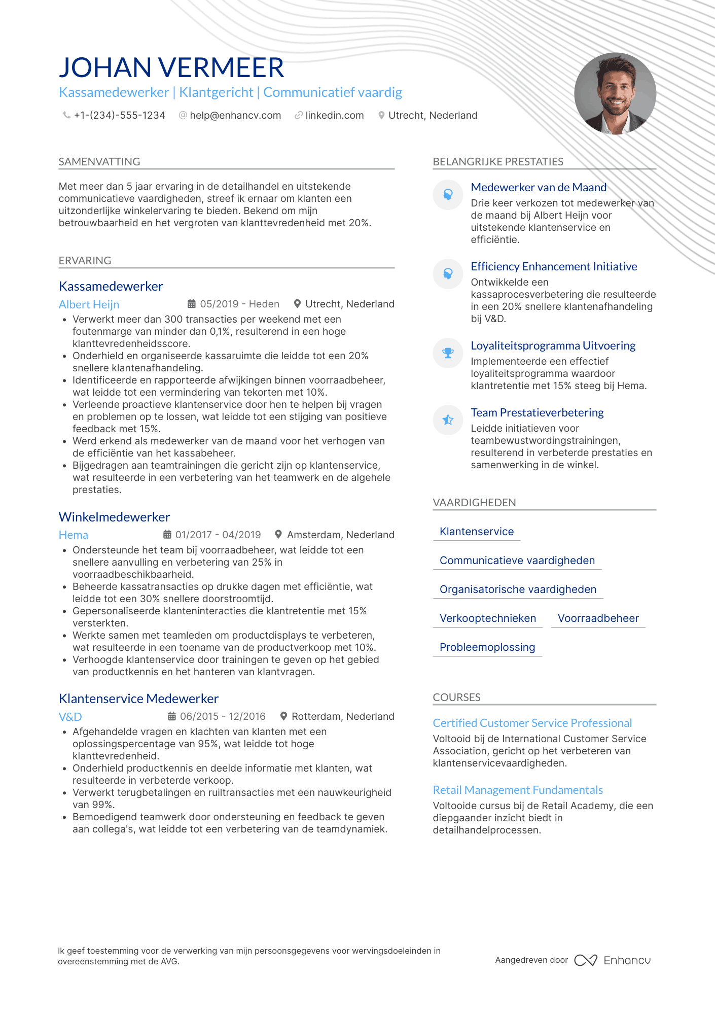 CV voor Kassamedewerker Weekend Resume Example