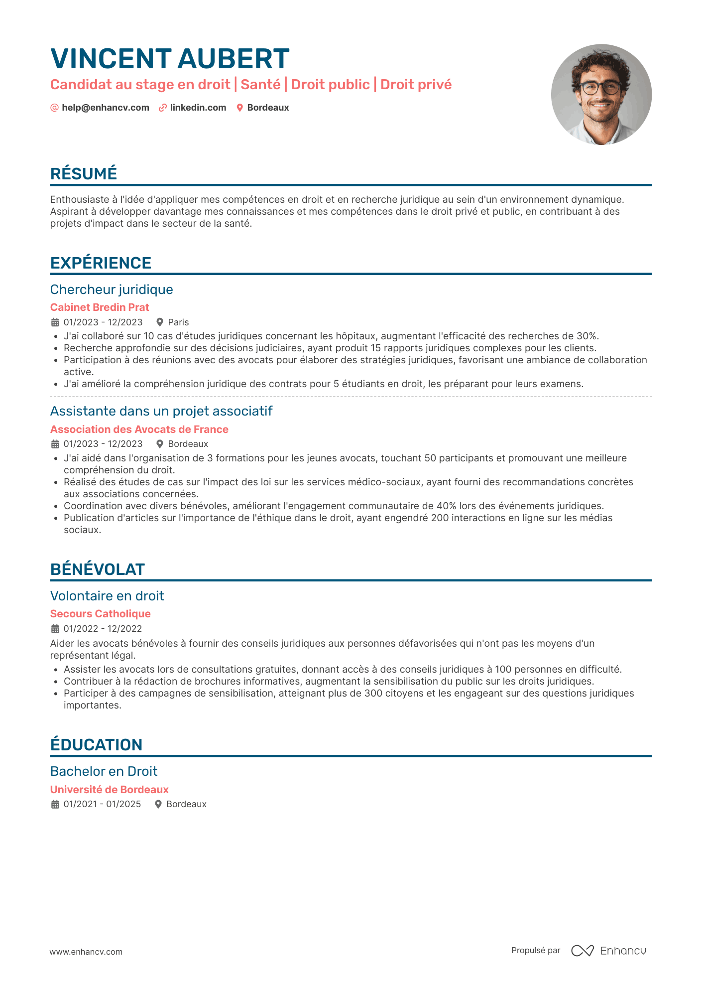 Studiant pour stage Resume Example