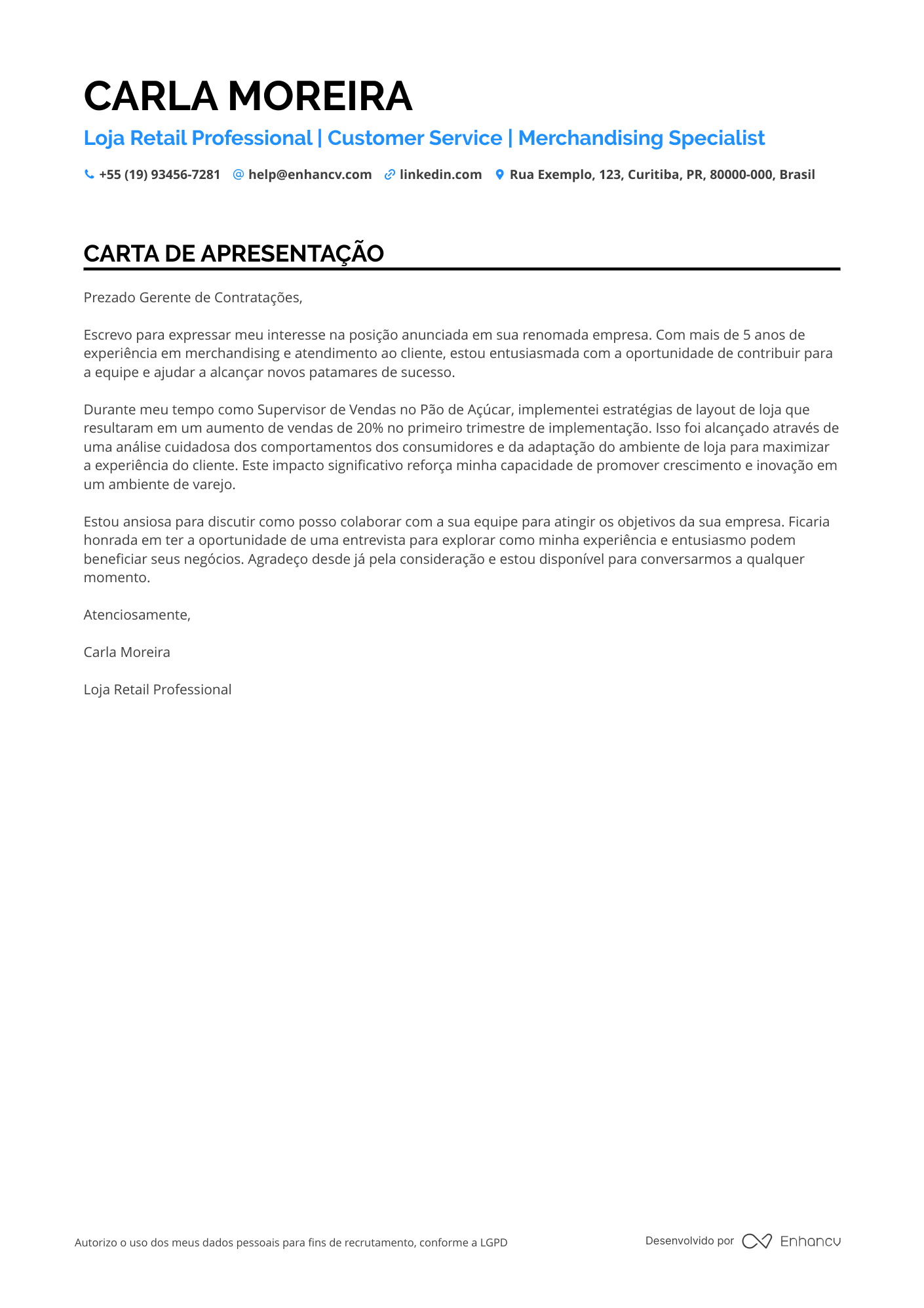 Balconista de Loja de Eletrônicos Resume Example