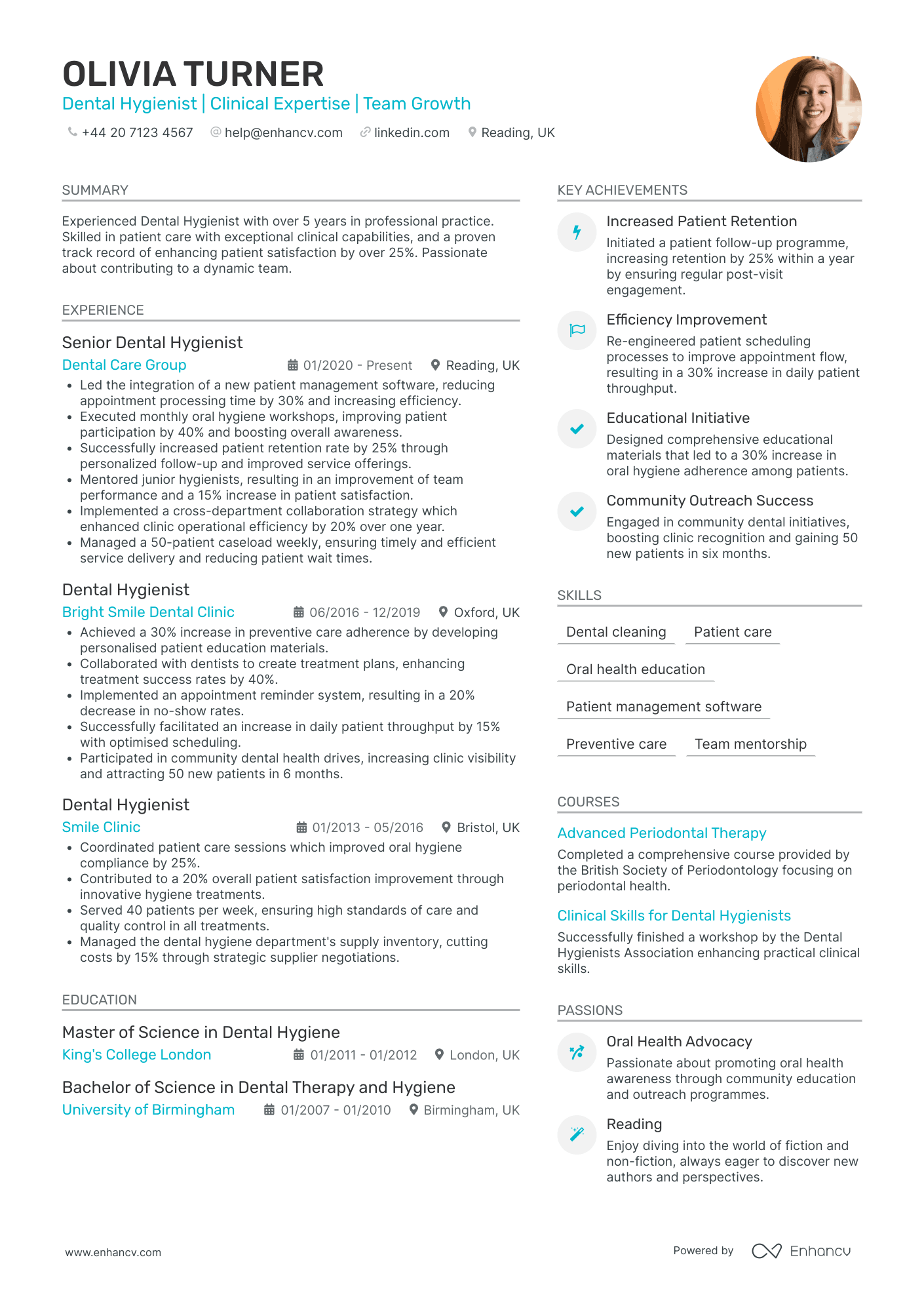 Part Time Dental Hygienist Resume Example