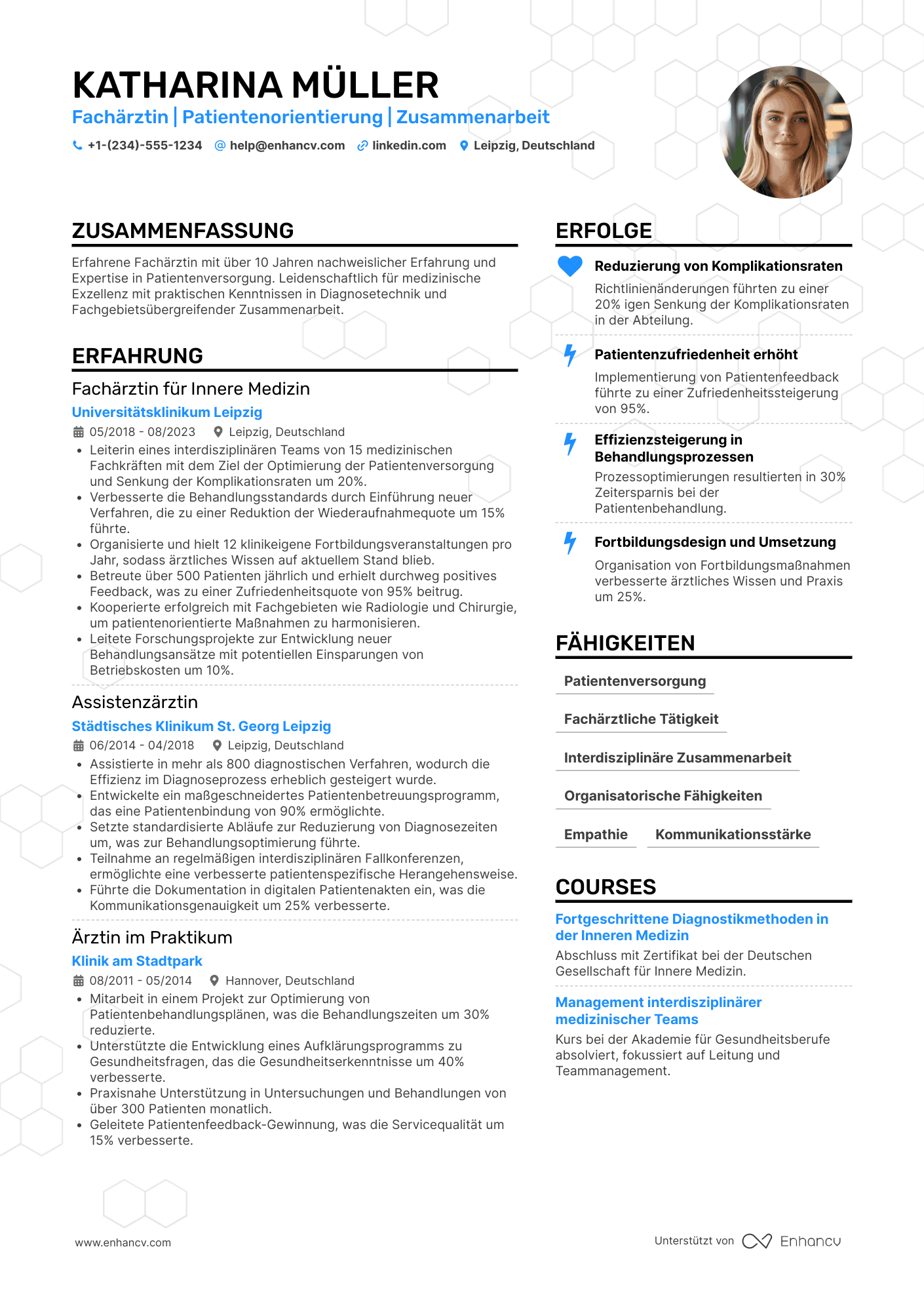 Facharzt Lebenslauf Resume Example