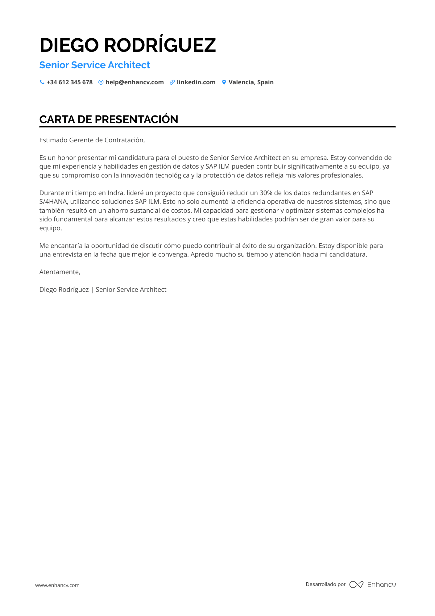 Arquitecto de Paisajes Resume Example