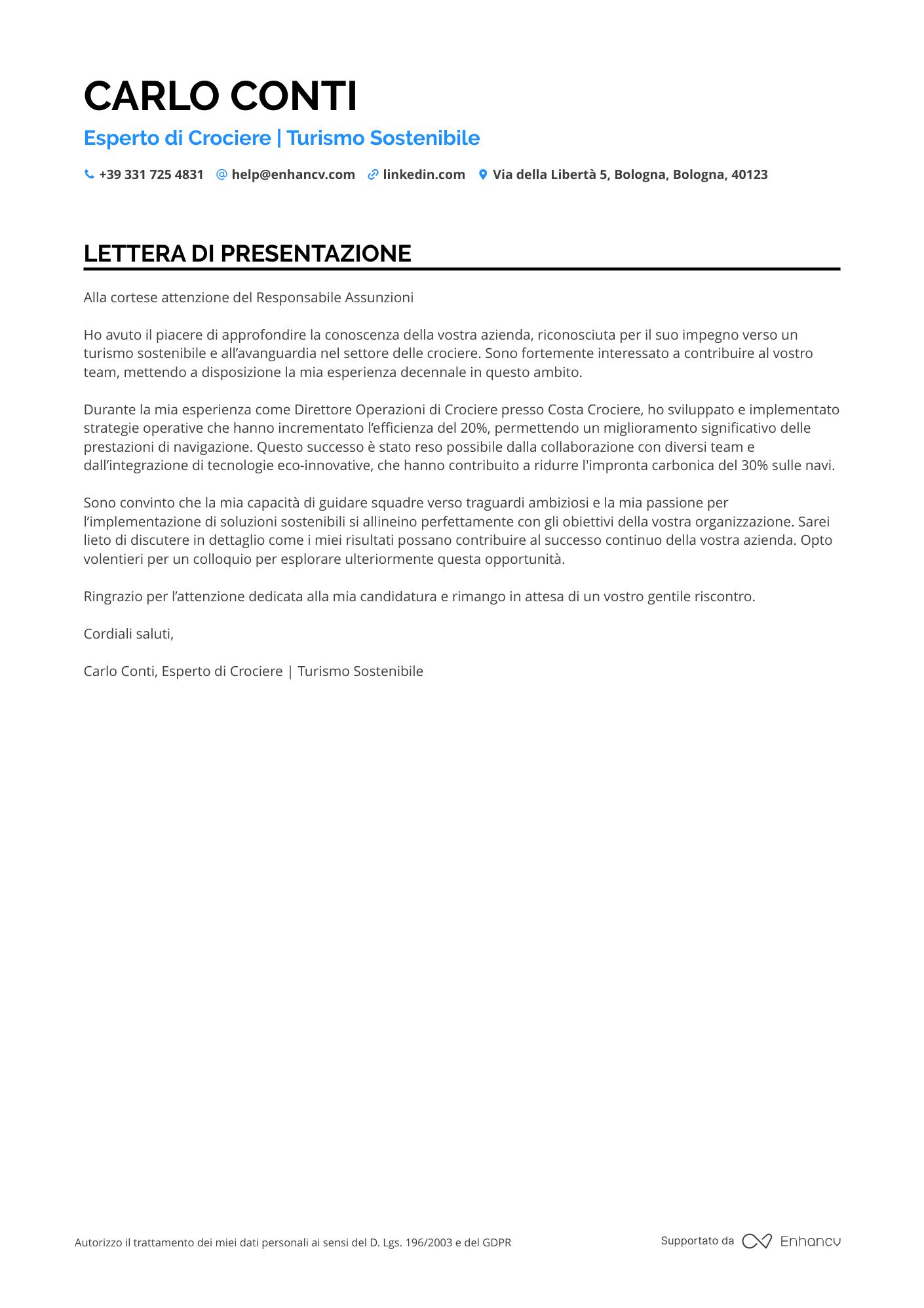 Pasticcere Capo Resume Example