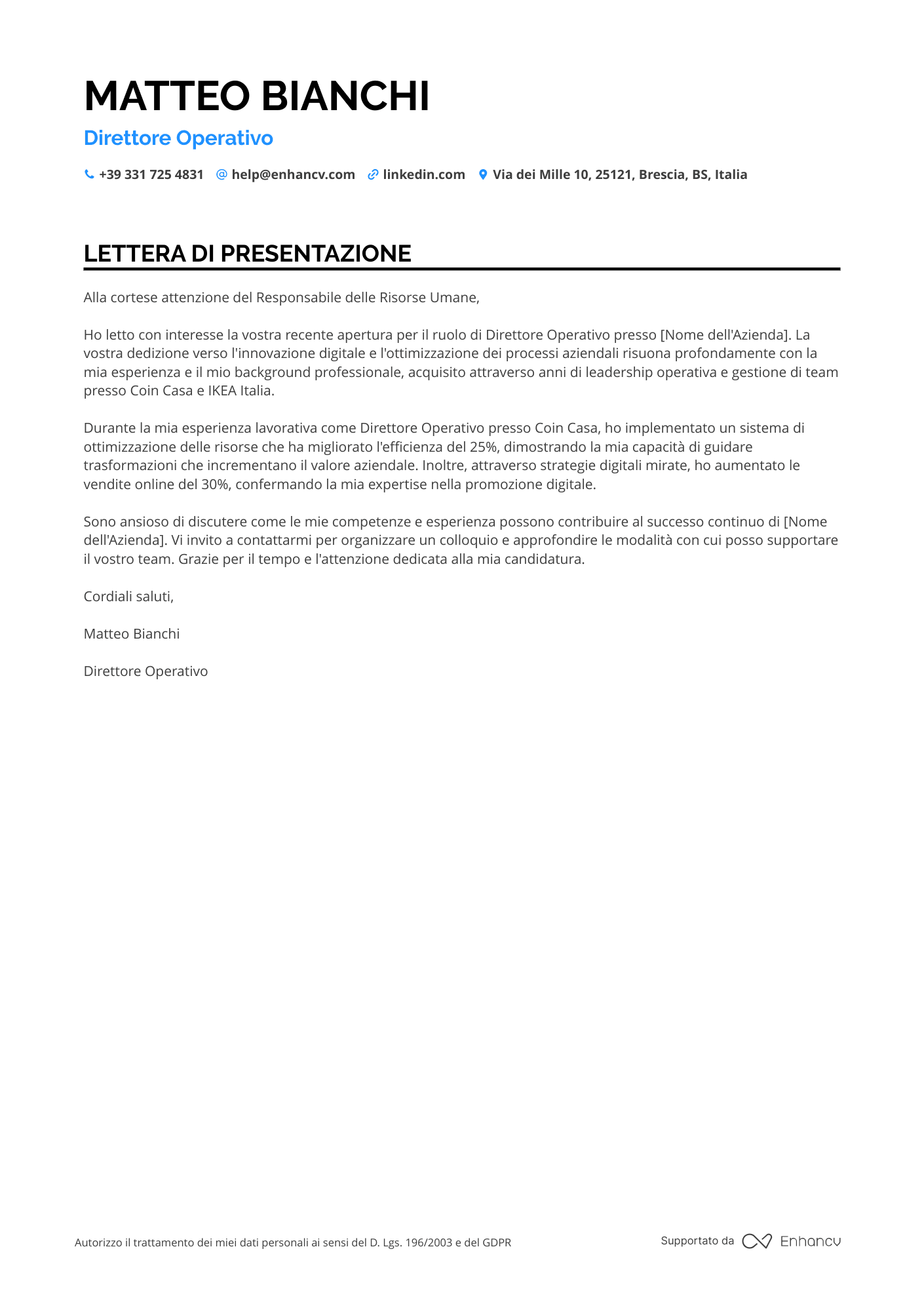 Salumiere Prima Esperienza Resume Example