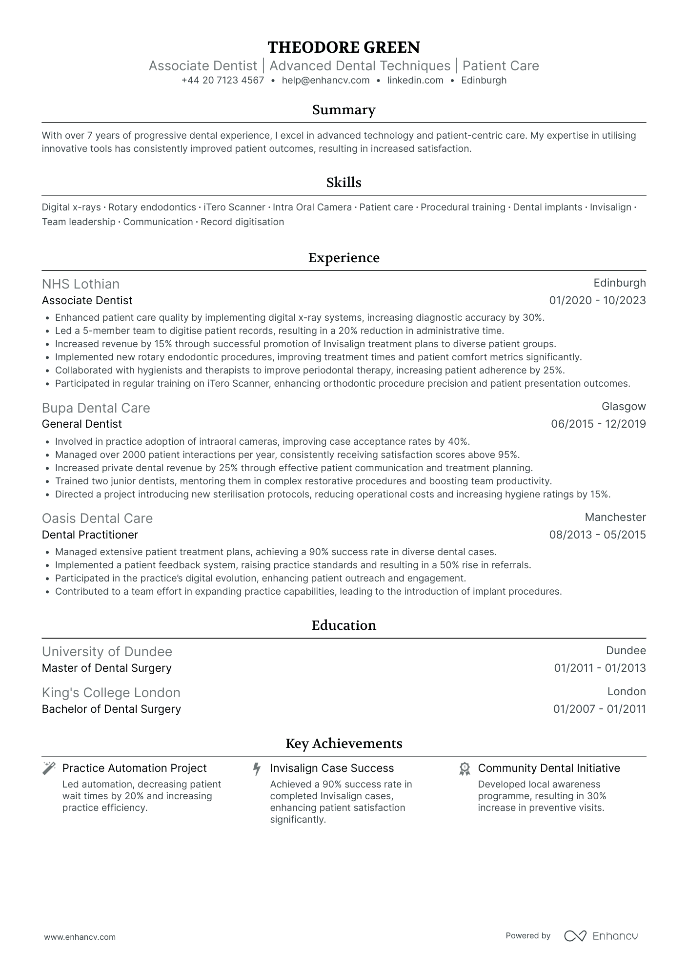 Senior Dental Hygienist Resume Example