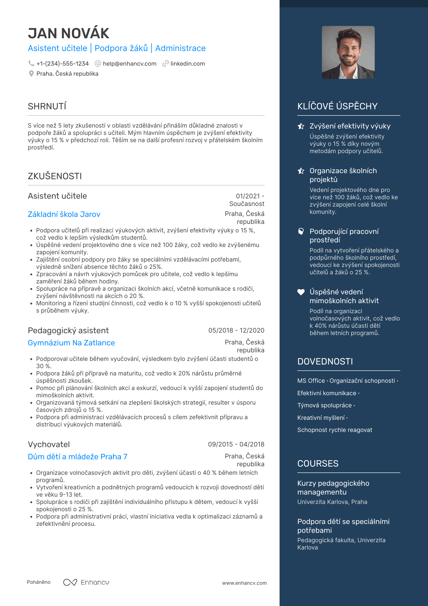 Životopis pro Asistent učitele Resume Example