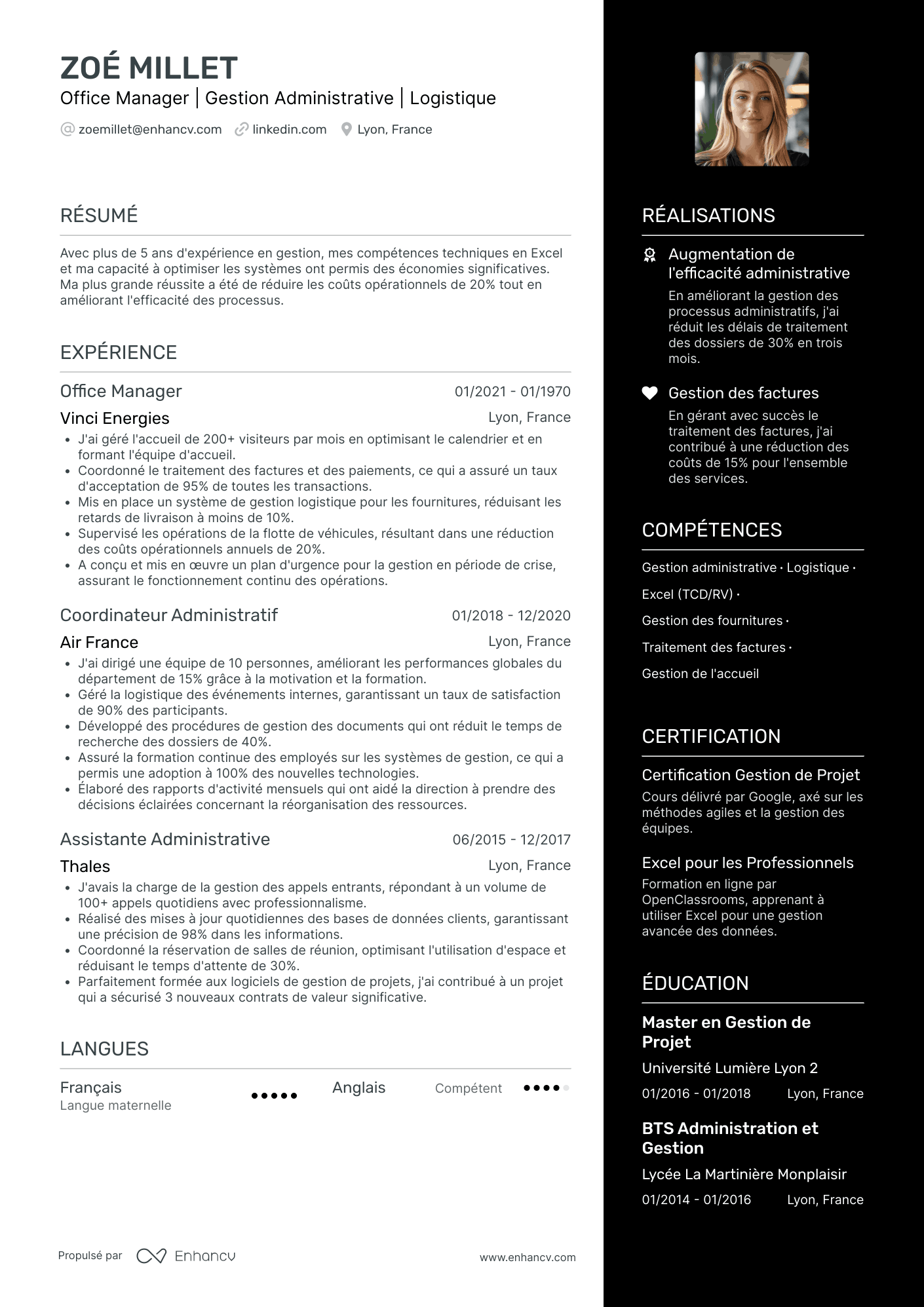 Office Manager Resume Example