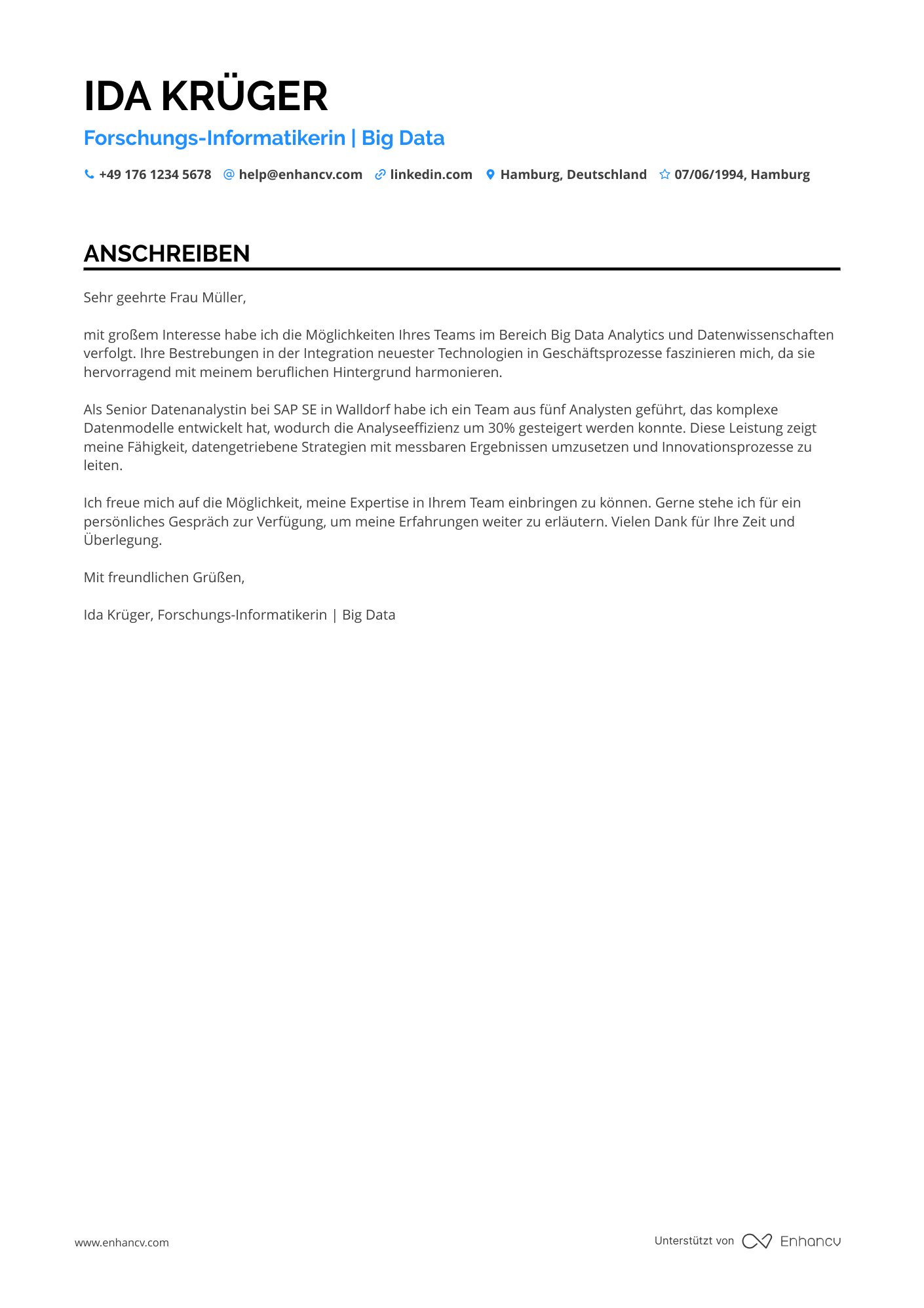 Forschungs Informatiker Resume Example