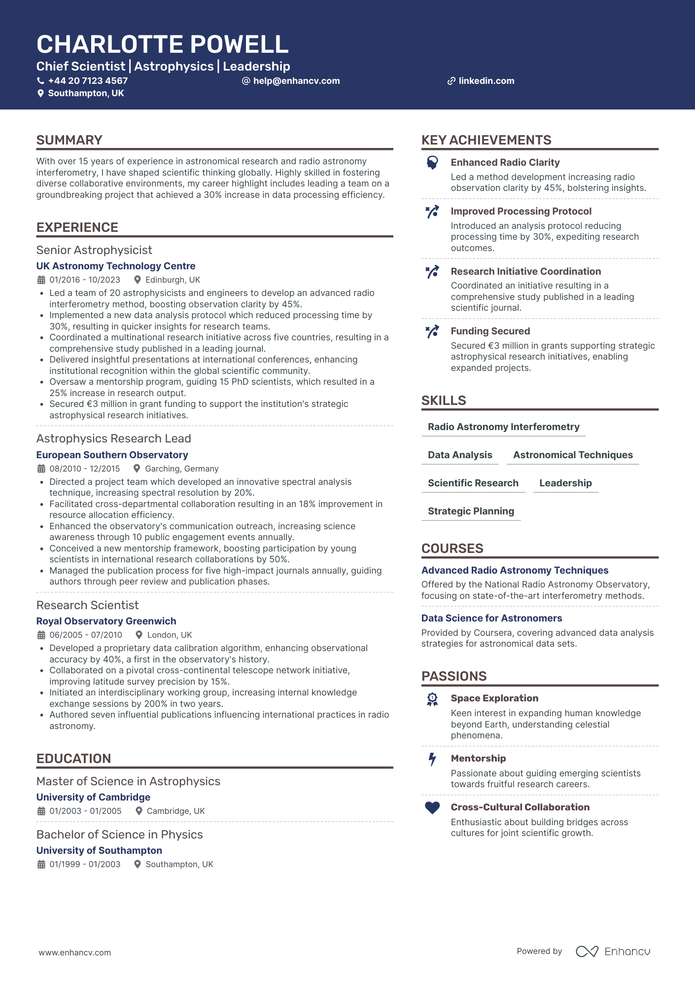 Scientist CV Examples Guide For 2026 Scientist CV Examples Guide For 2026