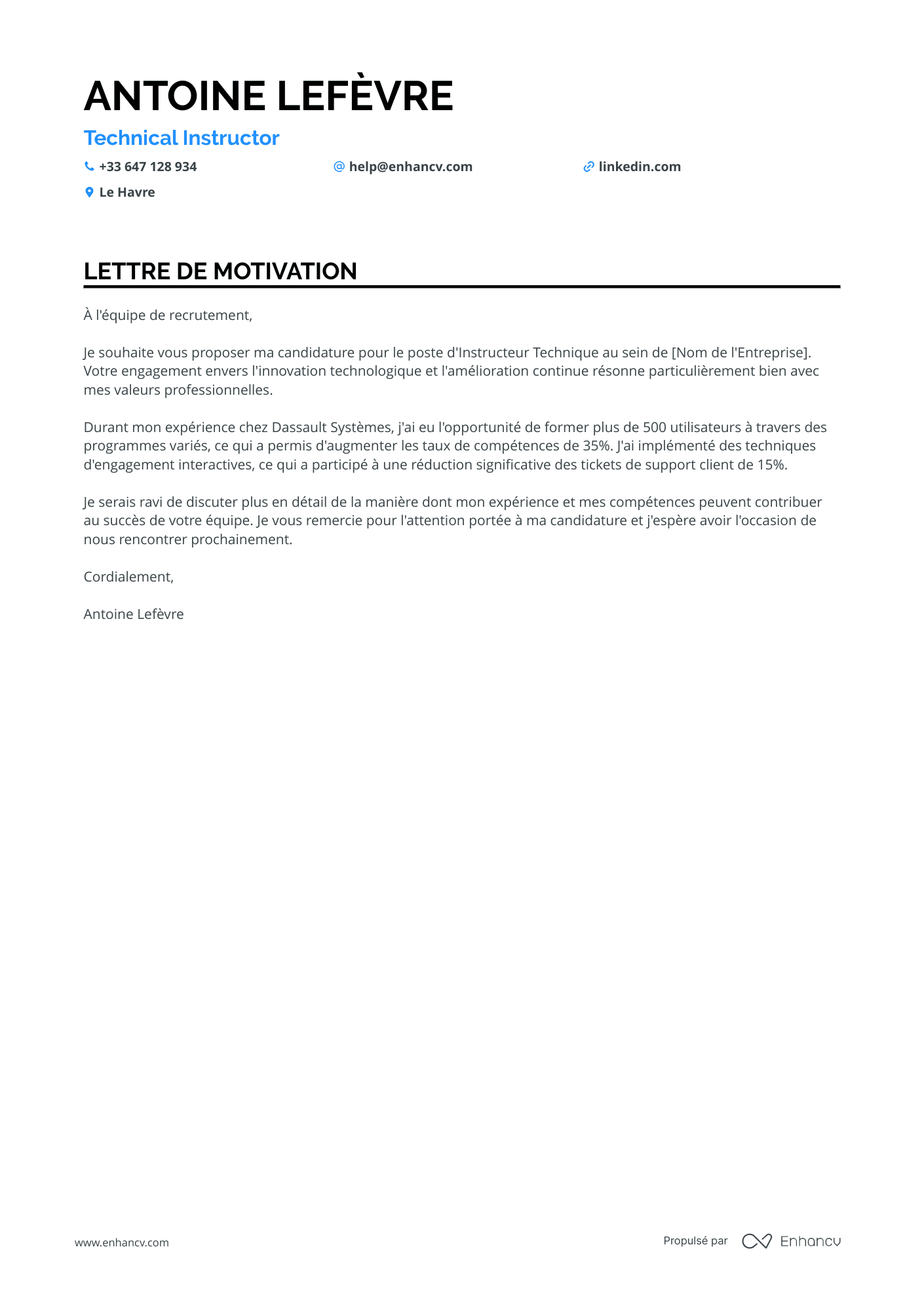 Architecte Technique Resume Example