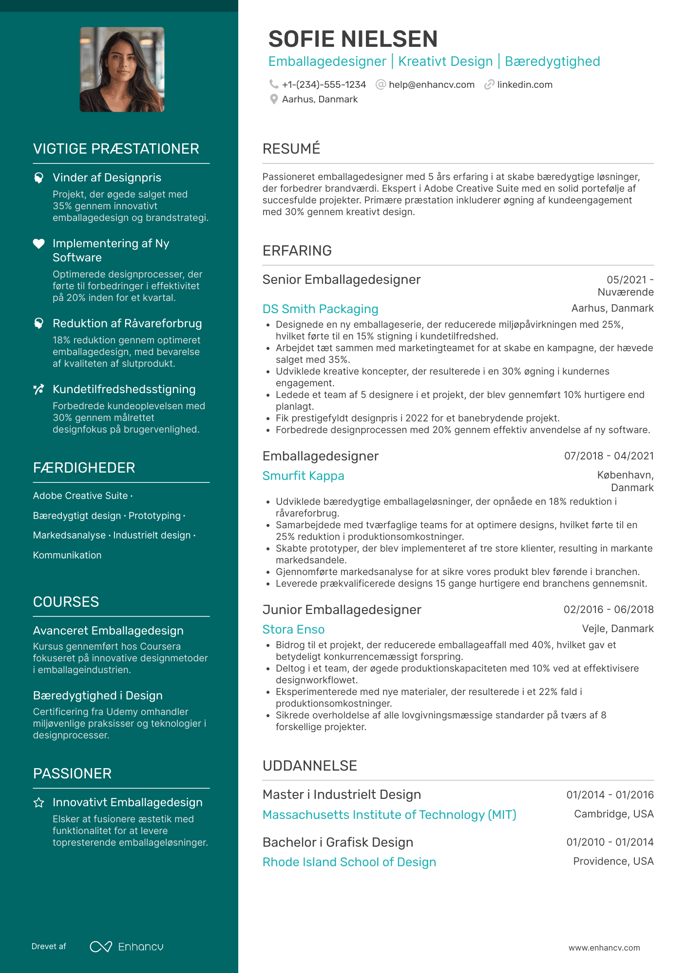 CV til Emballagedesigner Resume Example