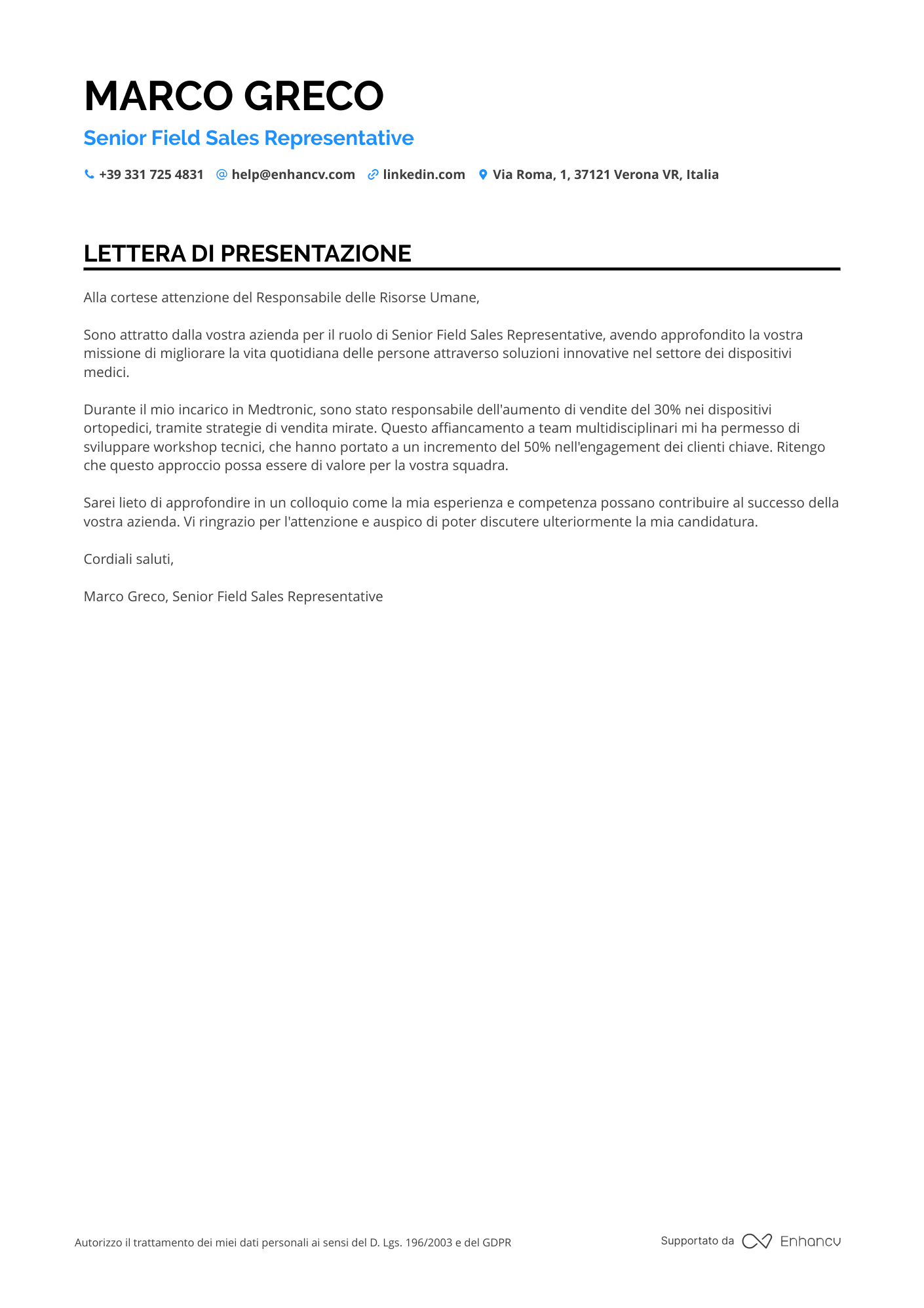 Addetto Alle Vendite di Elettronica Resume Example