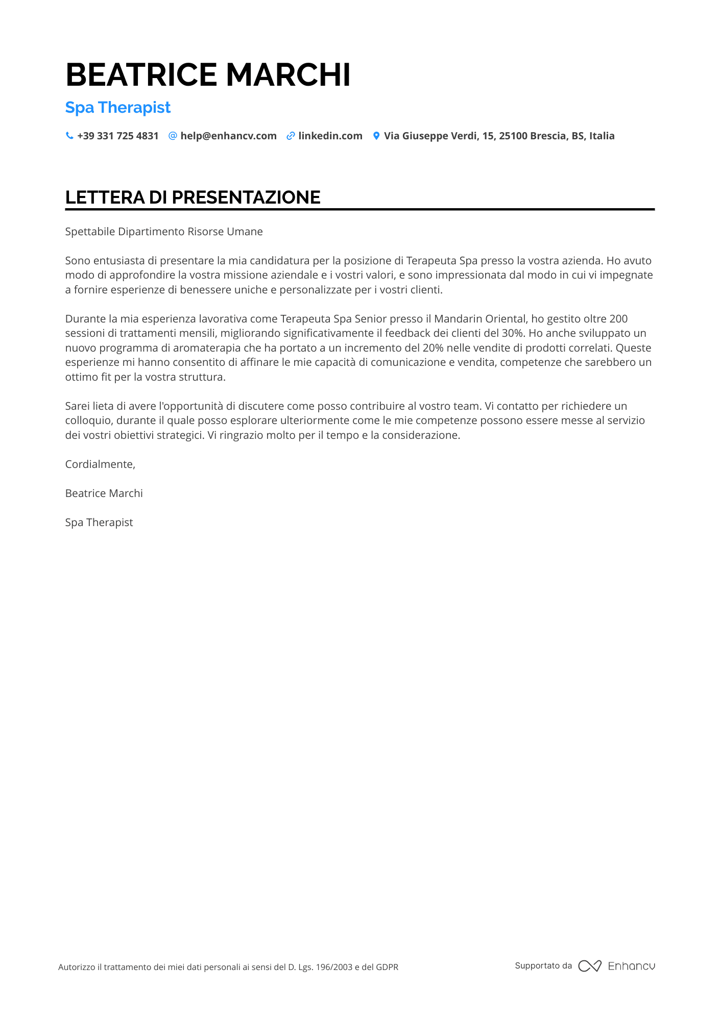 Estetista Mobile Resume Example