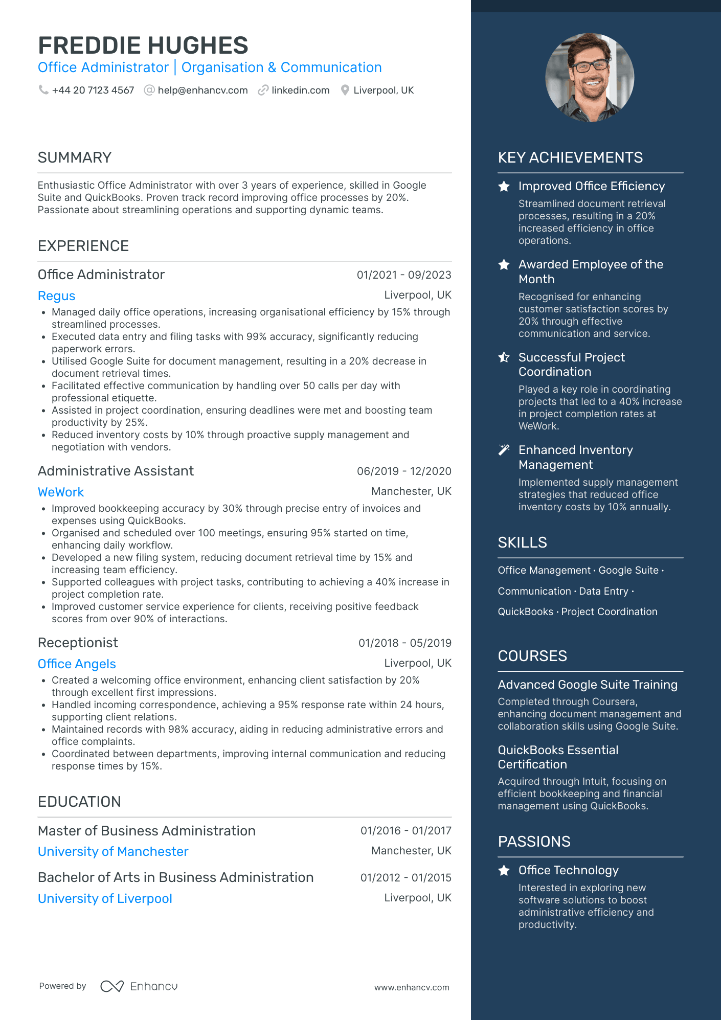 Office Administrator CV Examples Guide For 2026