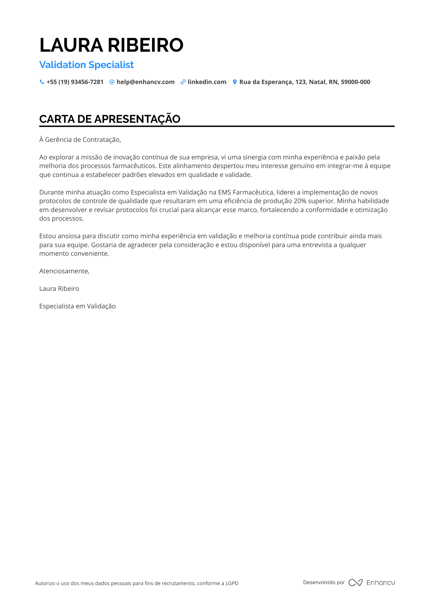 Farmacêutico Industrial Resume Example