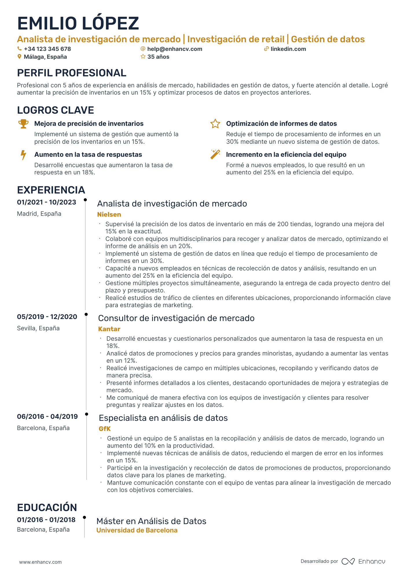 Programador Freelance Resume Example