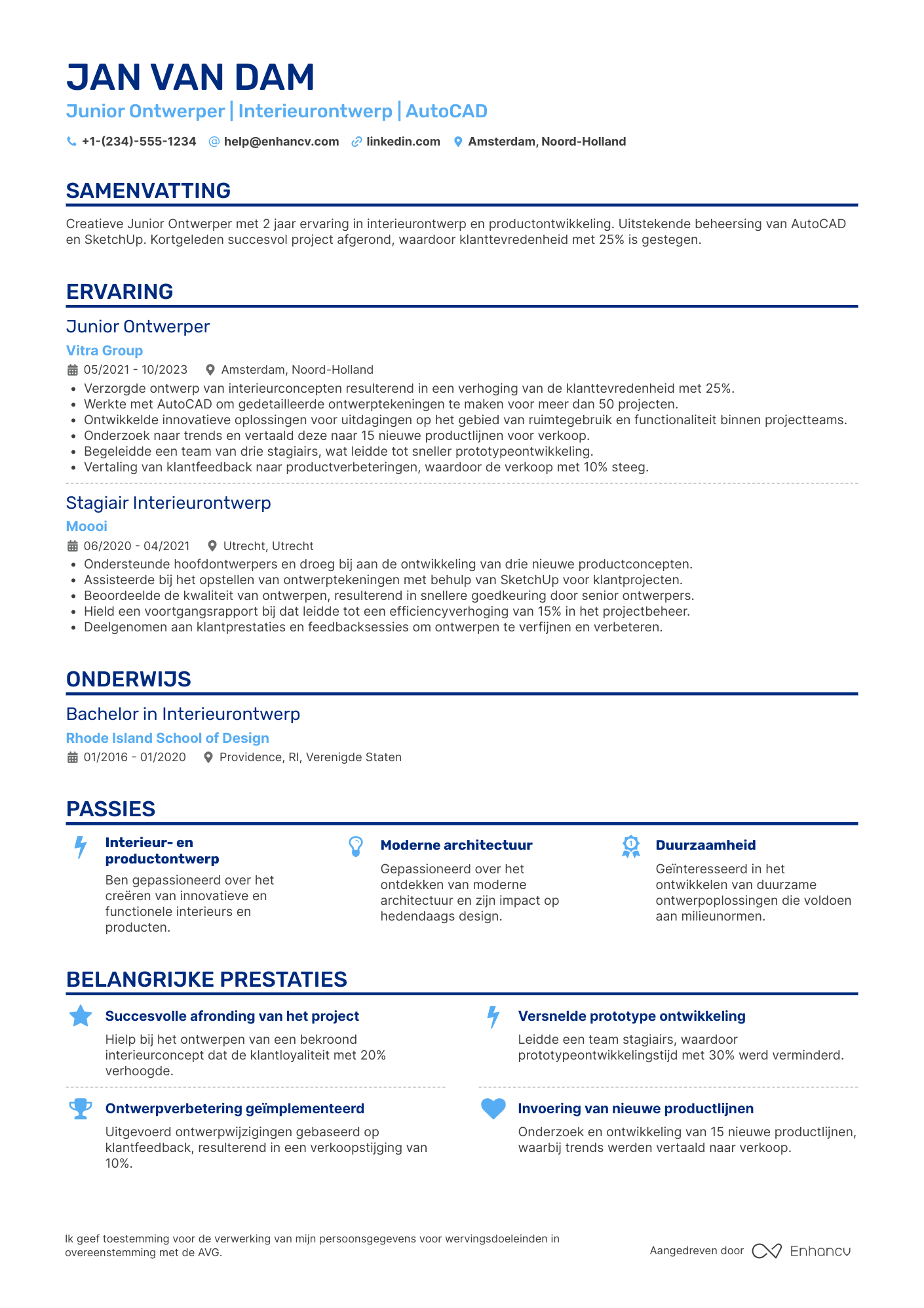 CV voor Ikea Junior Ontwerper Resume Example