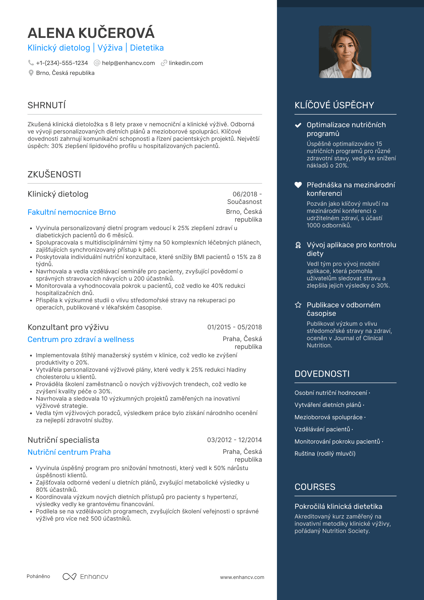 Životopis pro Клинический диетолог Resume Example