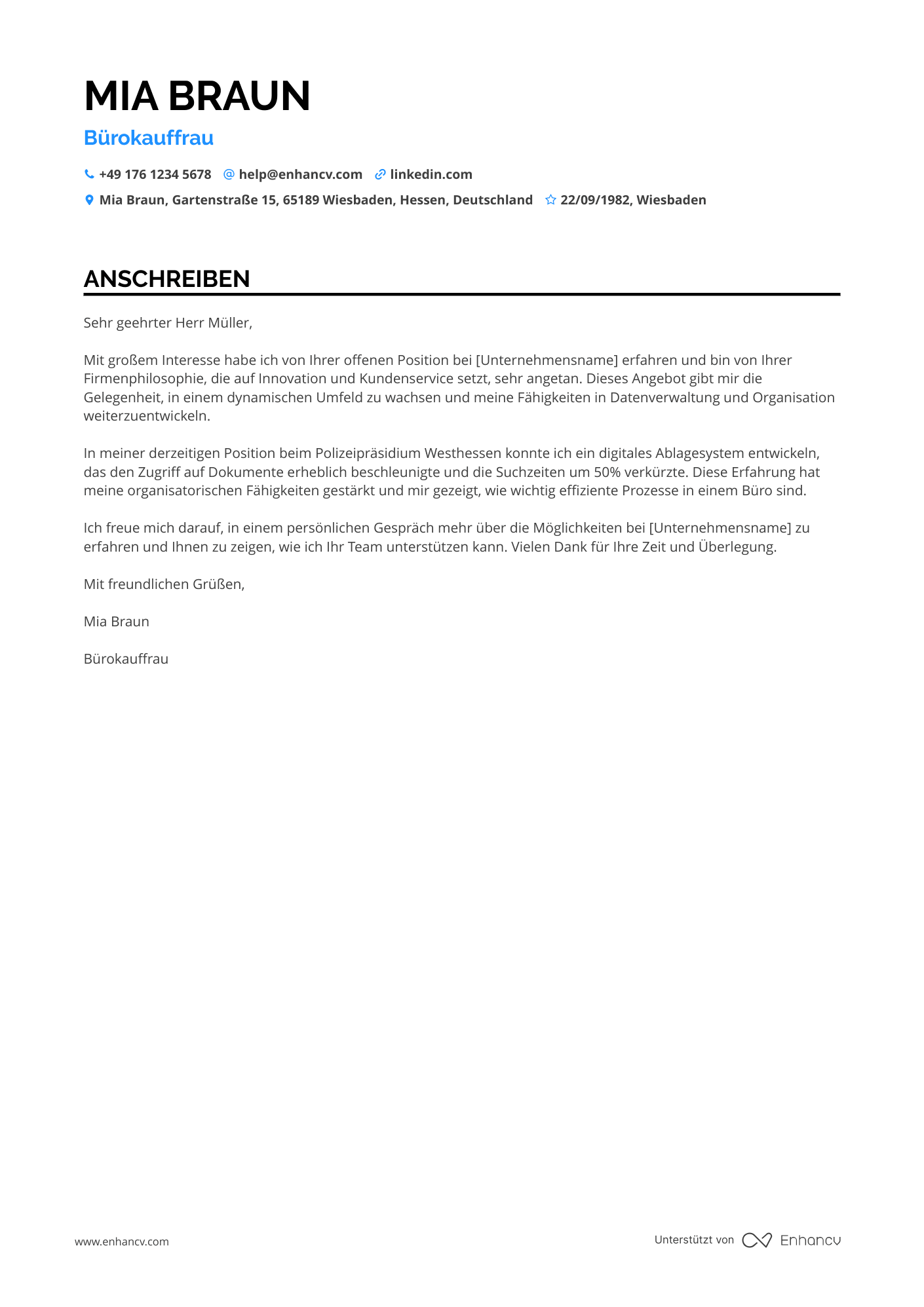 Polizei Verwaltungsfachangestellter Resume Example