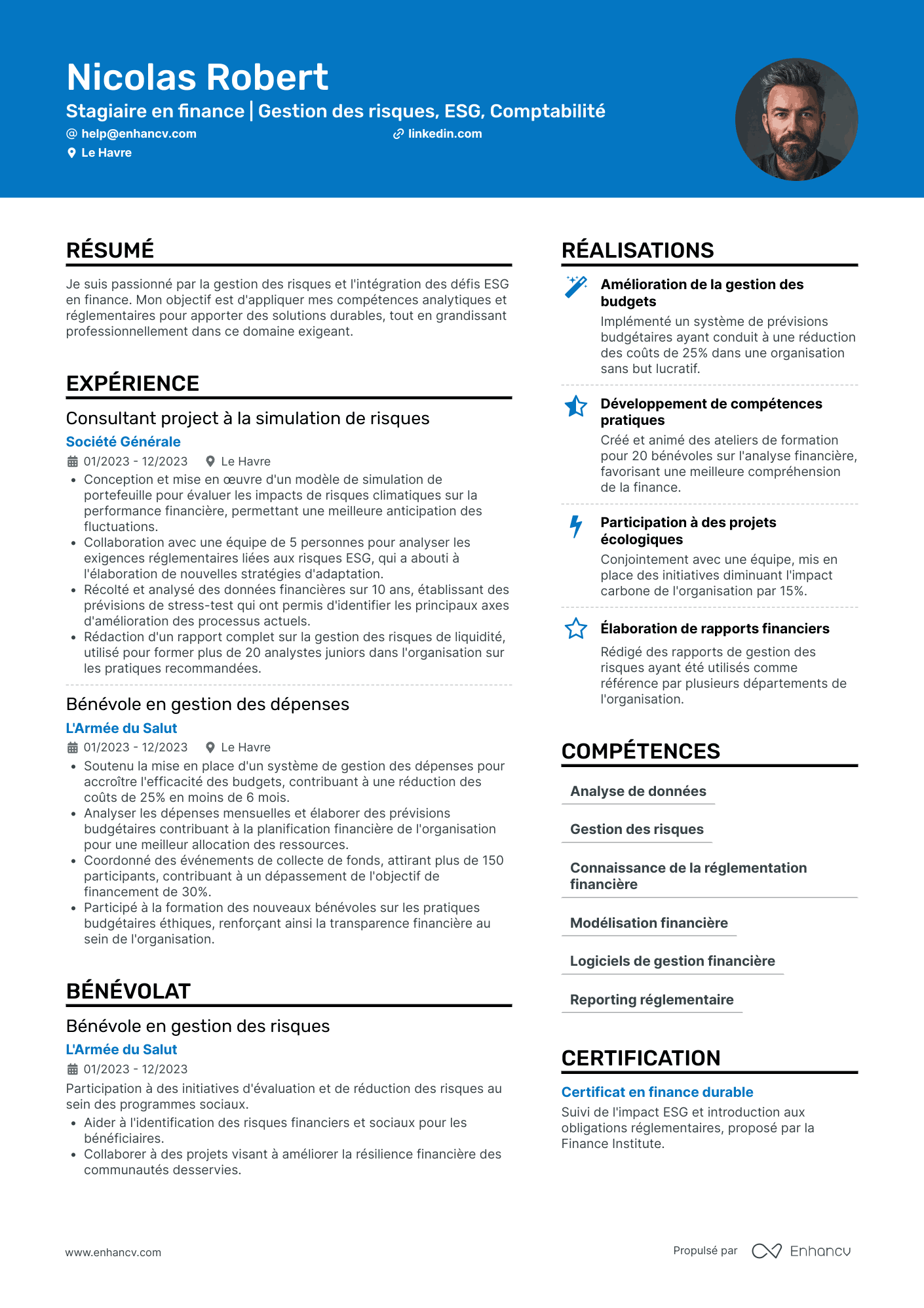 Etudiant en banque Resume Example