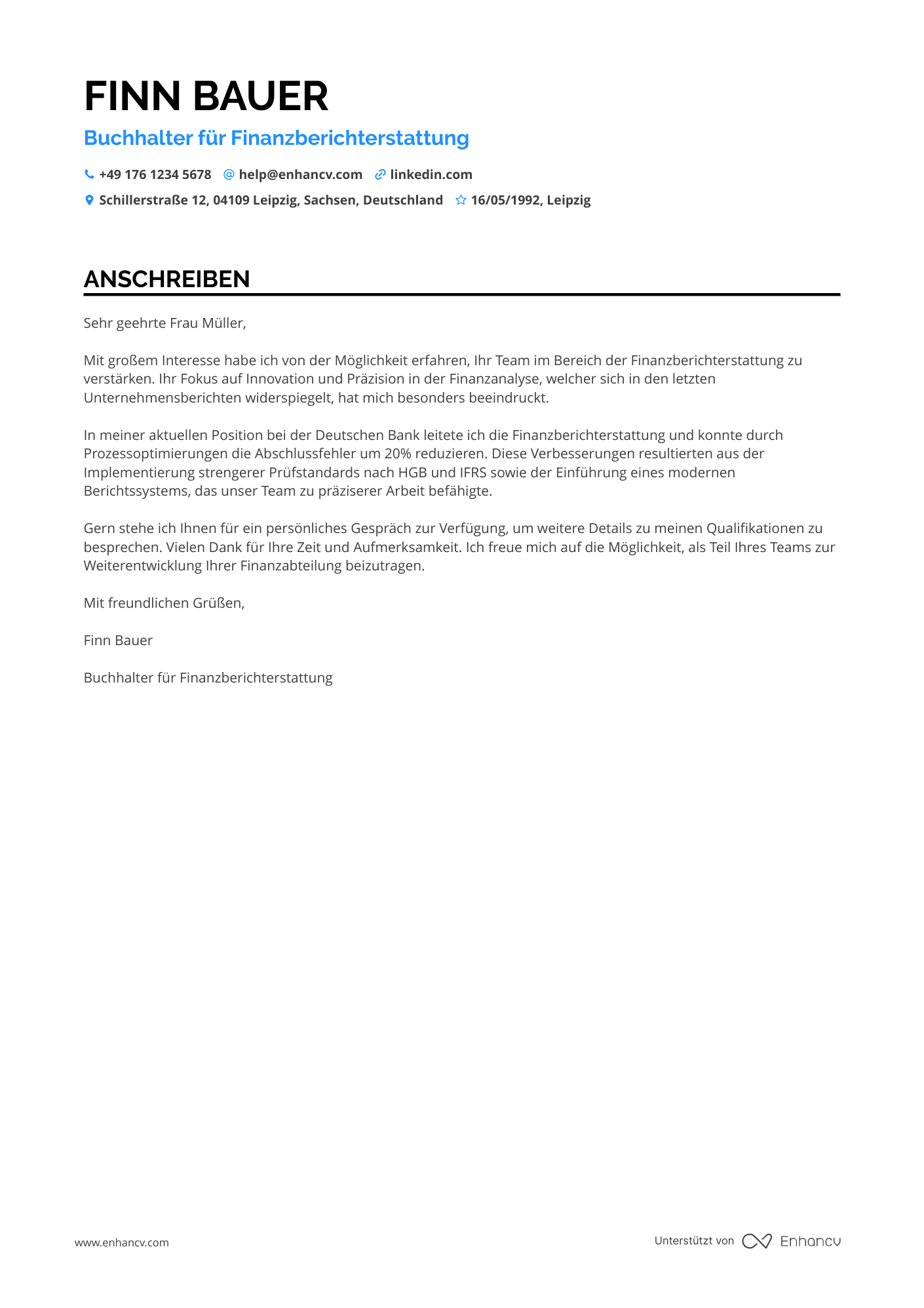Buchhalter für Finanzberichterstattung Resume Example