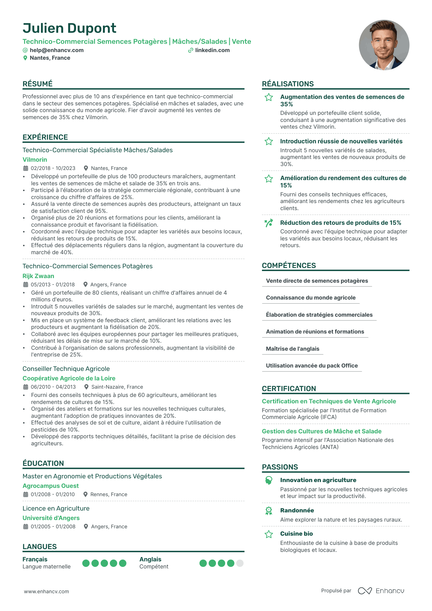 Technico Commercial Resume Example