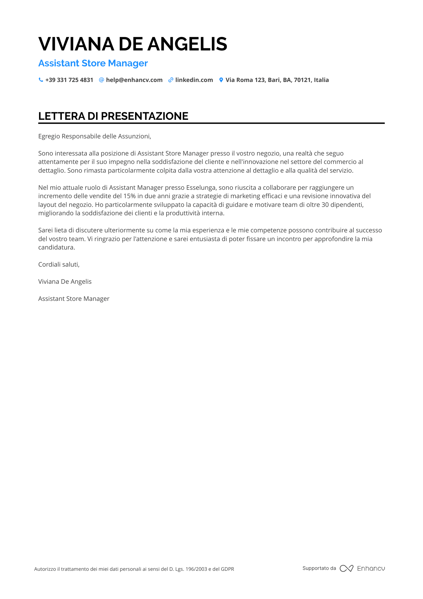 Lidl Junior Resume Example