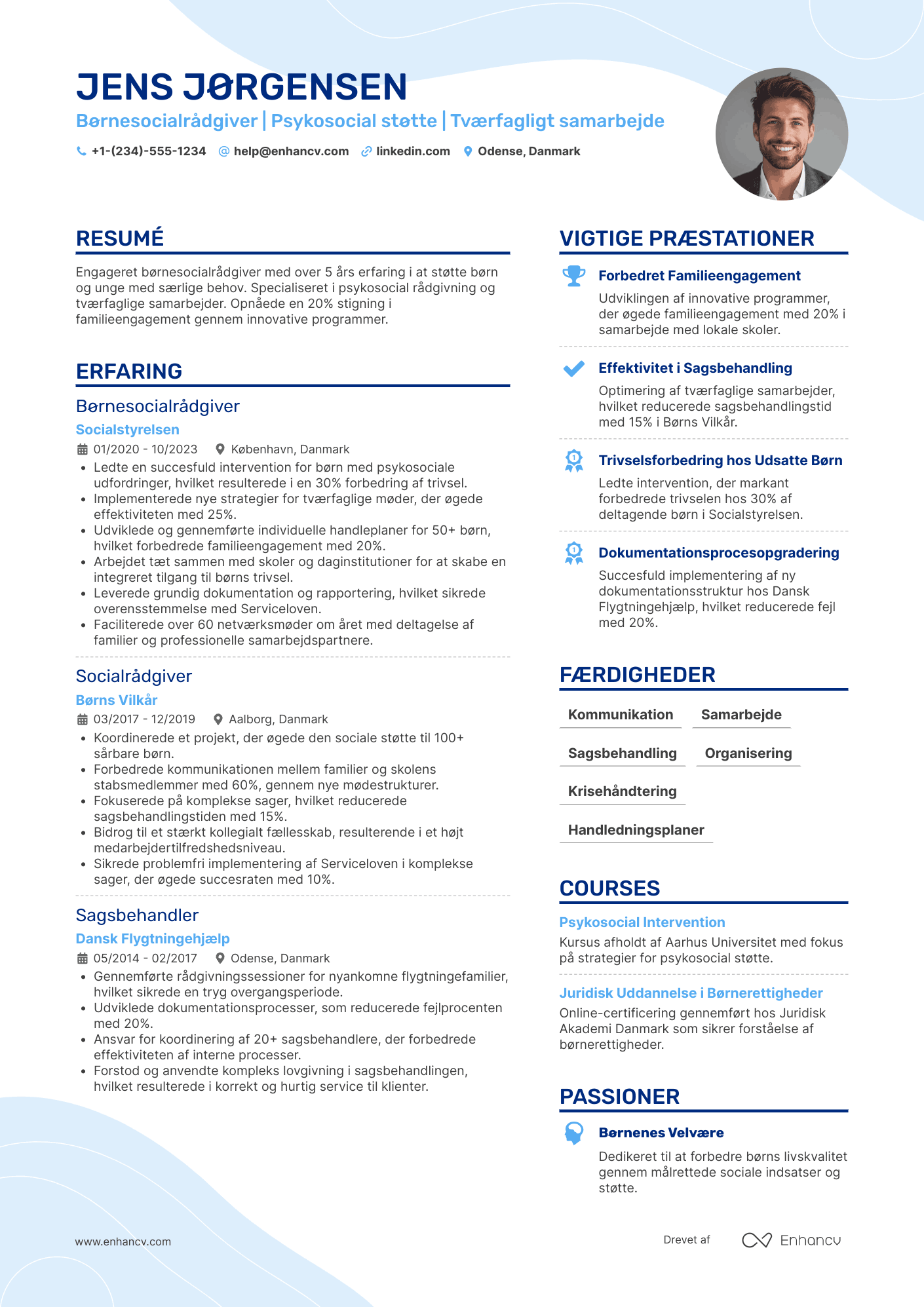 CV til Børnesocialrådgiver Resume Example