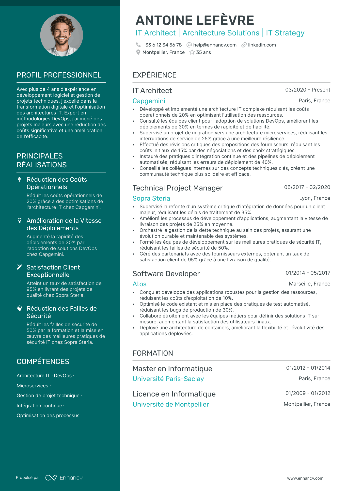 Architecte Informatique Resume Example