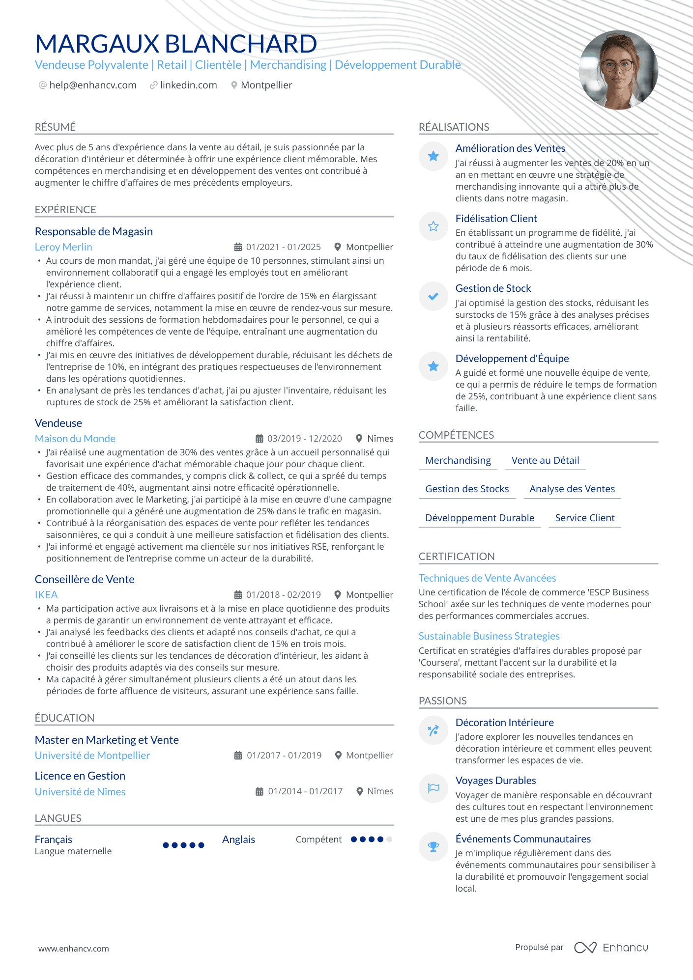 Vendeuse Polyvalente Resume Example