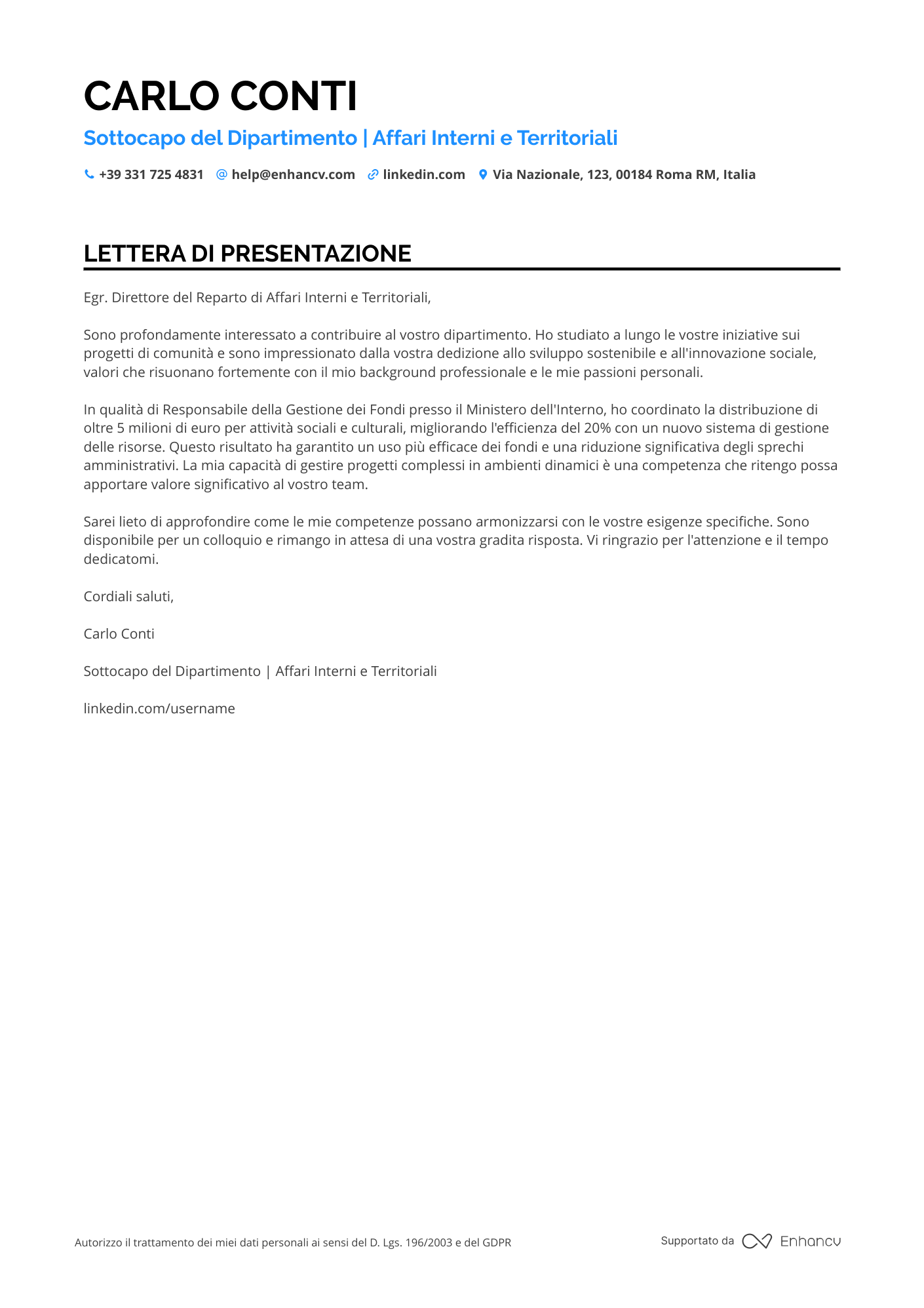 Accademico di Studi Culturali Resume Example